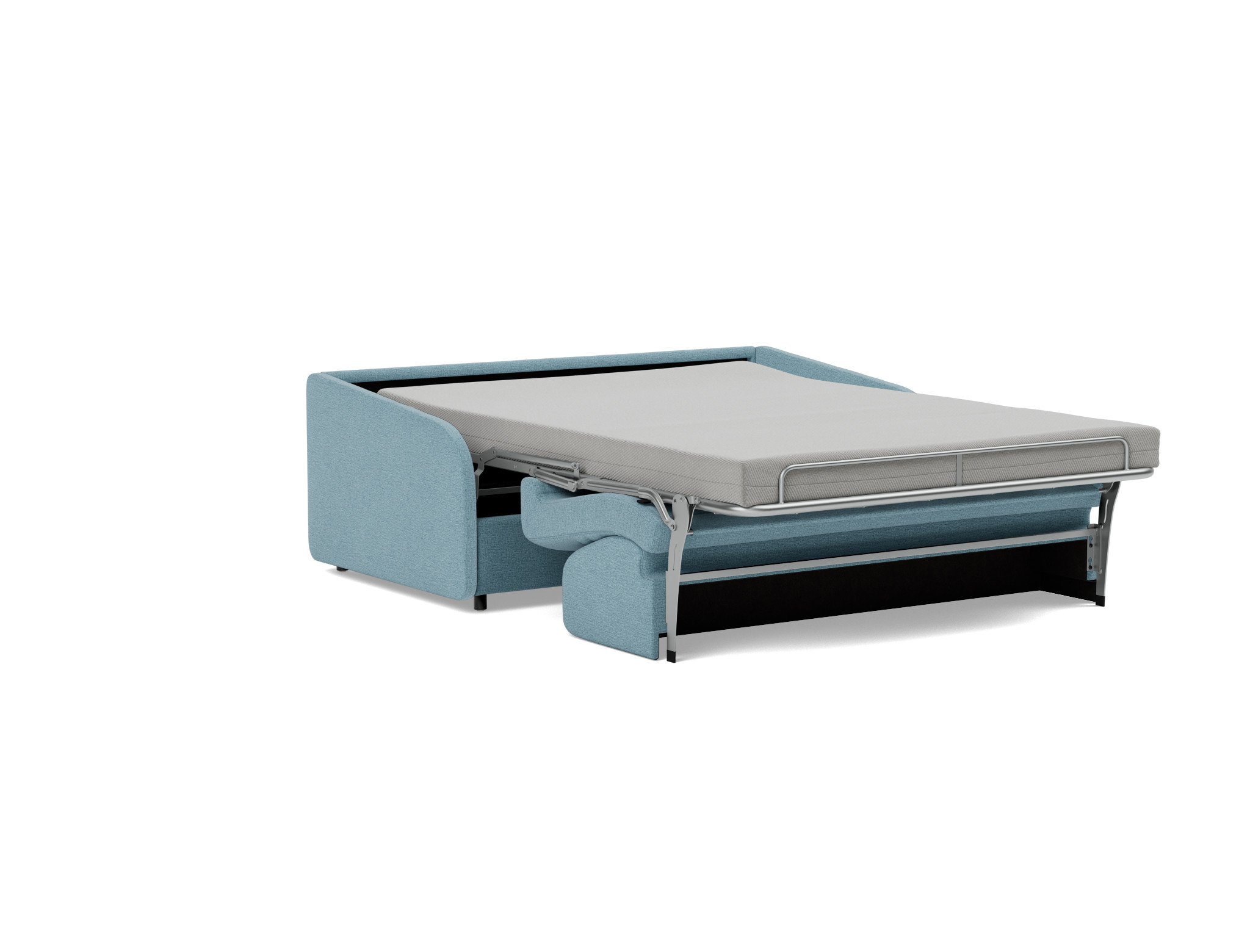 Schlafsofa Eivor mit Memory-Matratze 140 Flachgewebe Mixed Dance 525-Light-Blue
