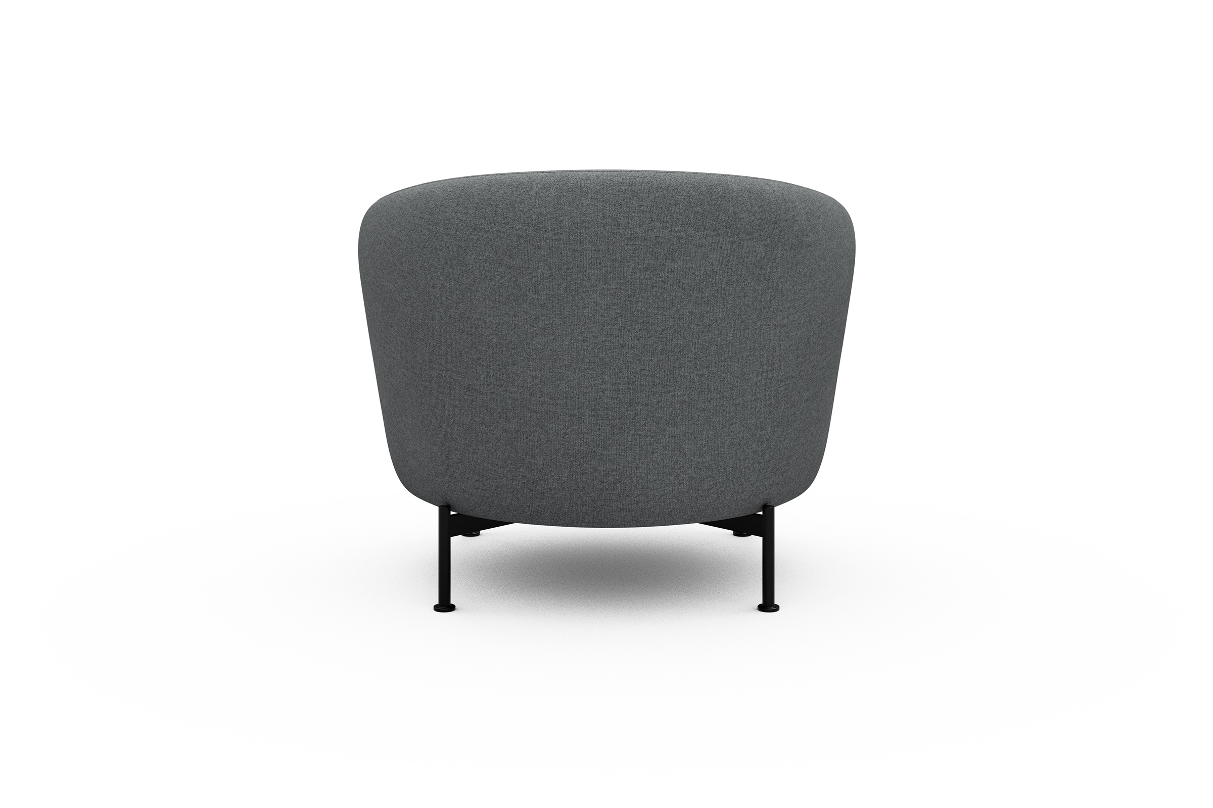 Sessel Ronda X-Metallgestell Schwarz Casone-Gravel-Grey