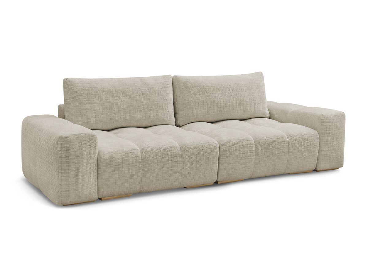 Bobochic Anakin Sofa 3-Sitzer, 2 Kissen Strukturstoff Beige