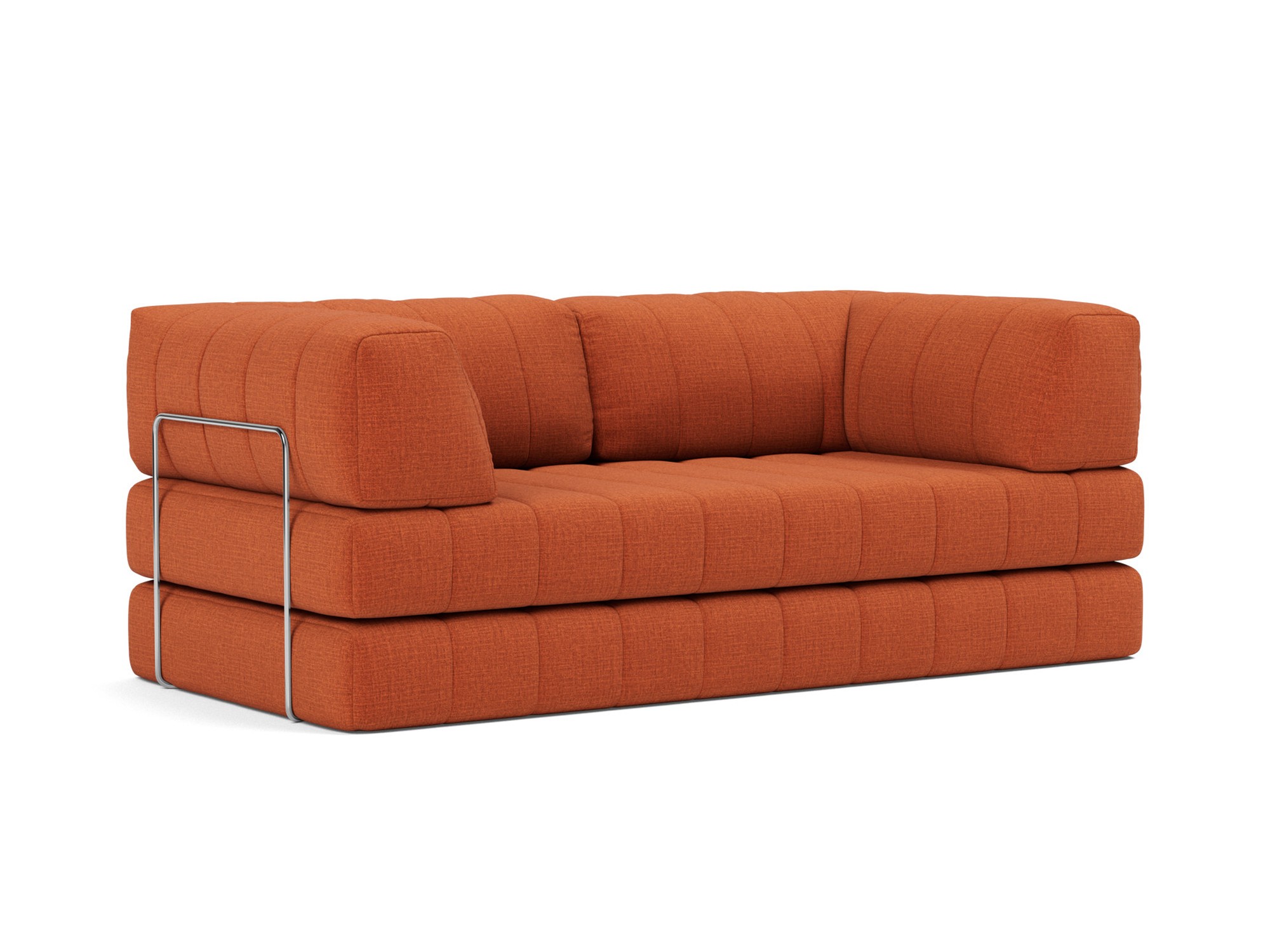 Schlafsofa CozyPad mit Armlehnen Chenille Esina 412-Rust-Orange