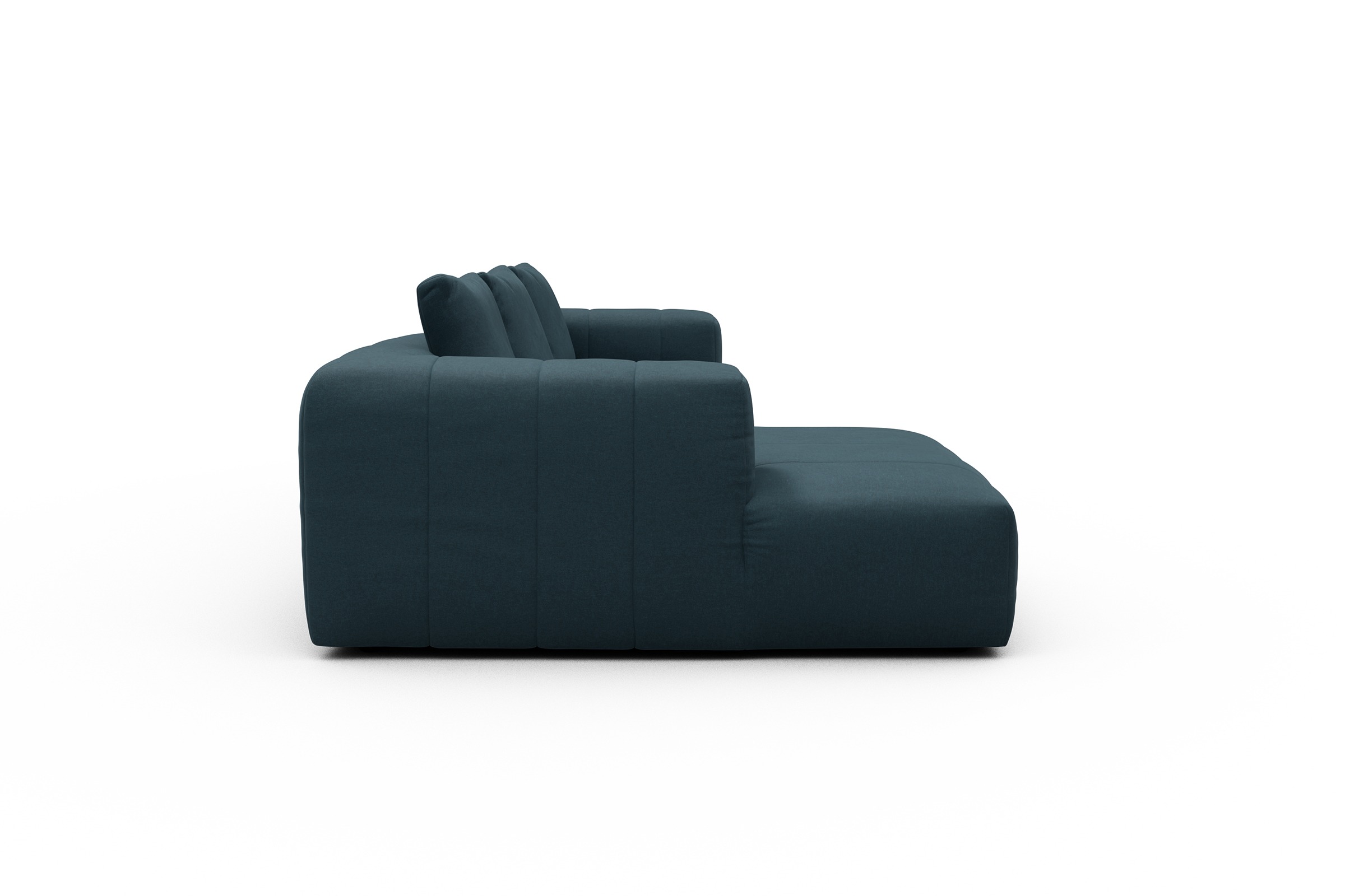 Ecksofa Hugo 2,5-Sitzer Armlehne rechts mit Chaiselongue Satya-Indigo