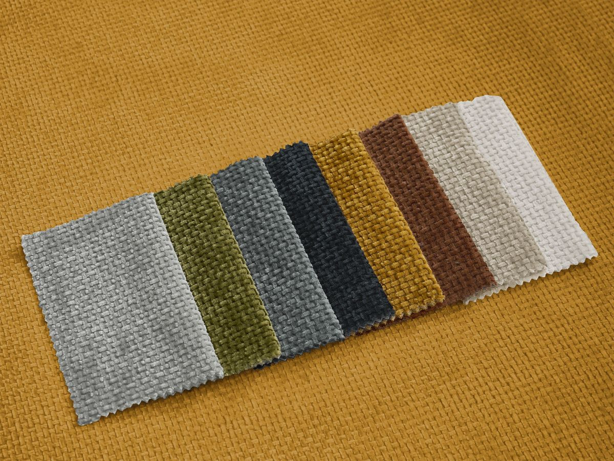 Bobochic Neyo Schlafsofa 3-Sitzer Stoff Gelb