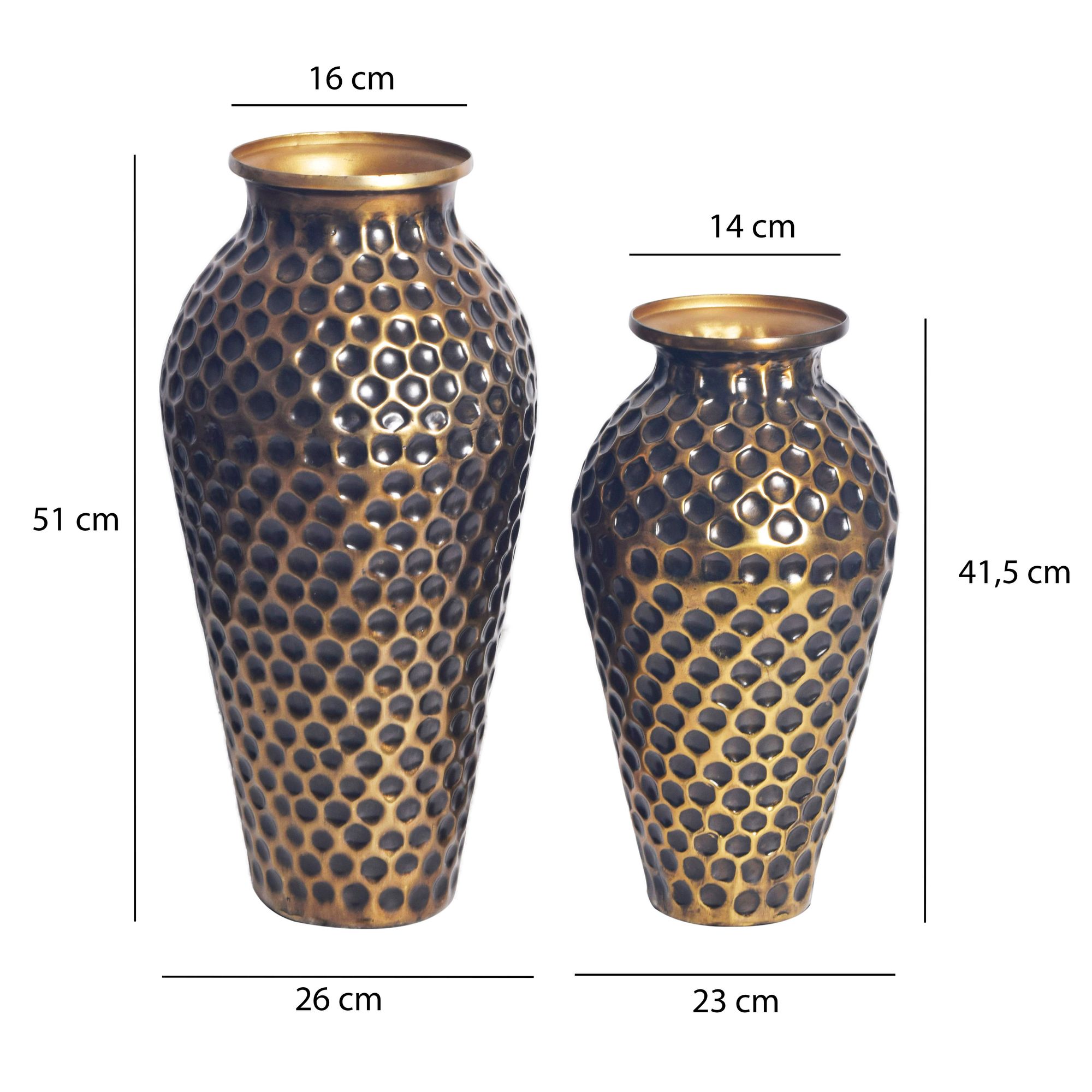 Tischvase Husavik Aluminium Gold Ø 26 cm