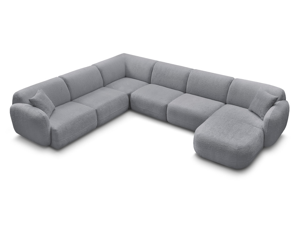 Bobochic Anda Wohnlandschaft Chenille Grau Ecke links