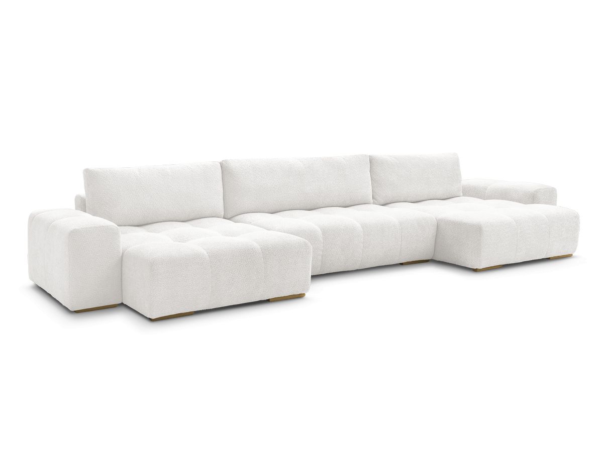 Bouclé-Stoff · Weiß