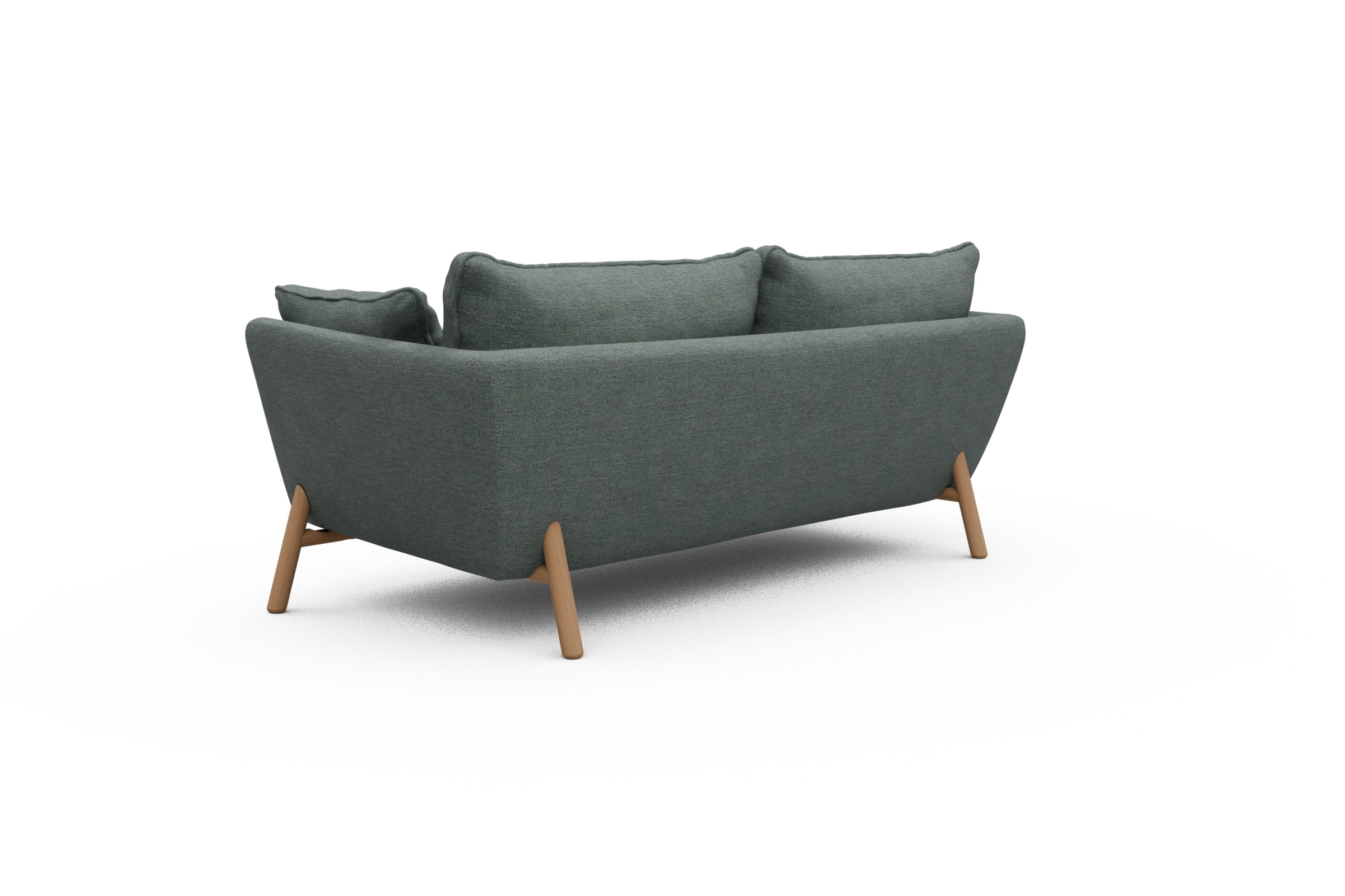 Sofa Emil PREMIUM 2-Sitzer Beinfarbe Eiche Natur Carreno-Ice-Blue