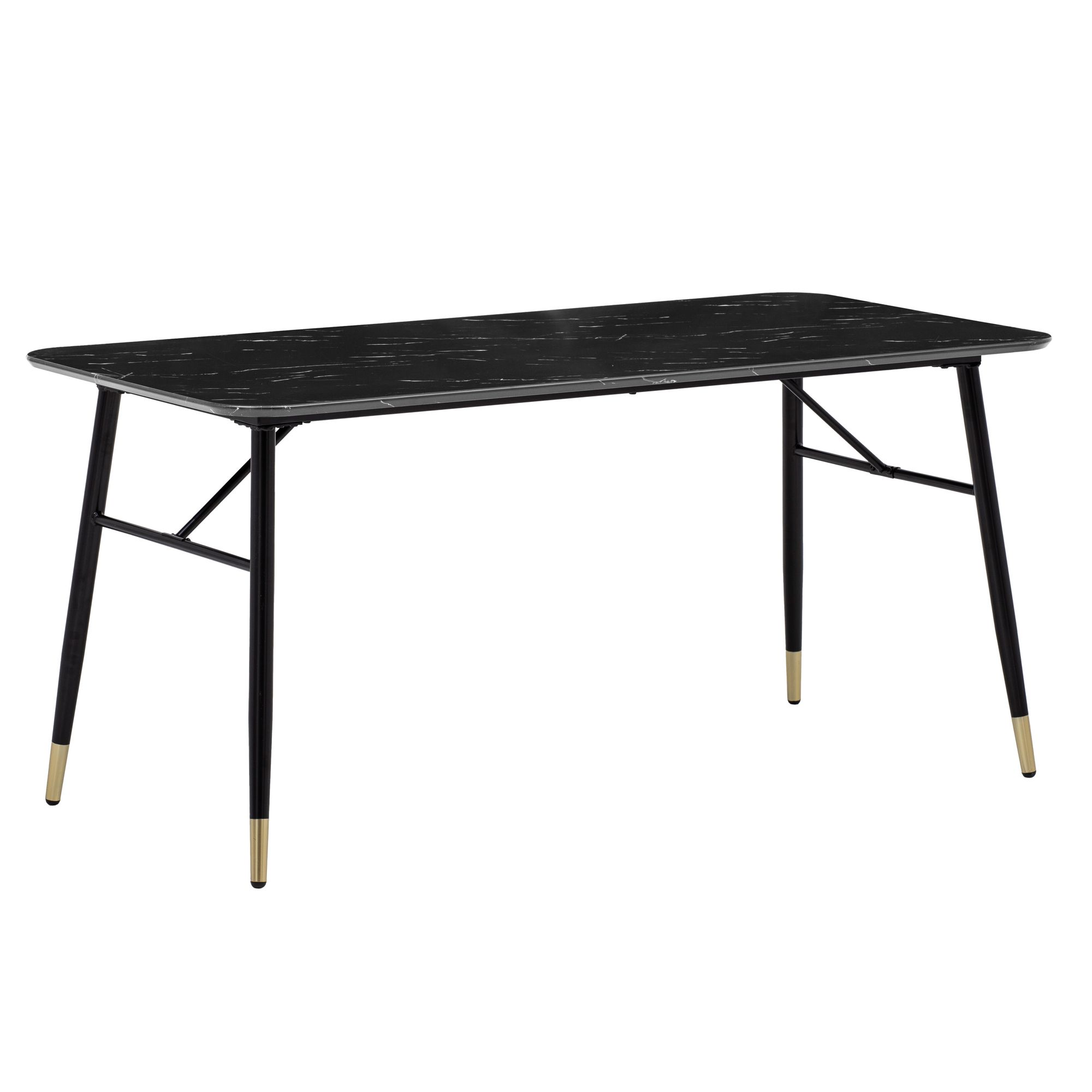 Esstisch Gausdal Marmoroptik Schwarz 200 × 90 × 76 cm