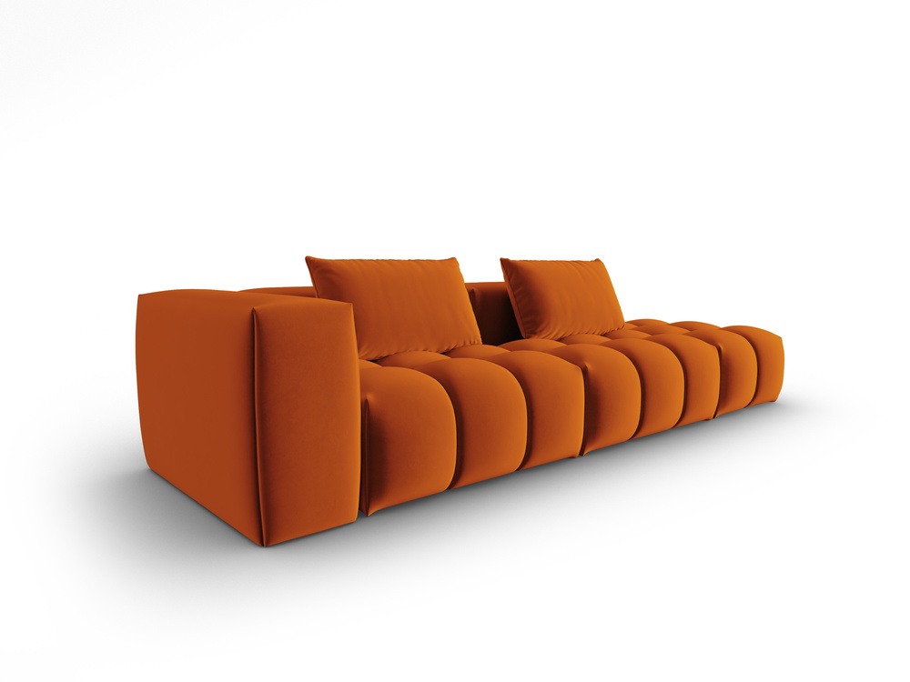 Cosmopolitan Design Sofa Verona 4-Sitzer offen Samt Casino Terrakotta Rechts