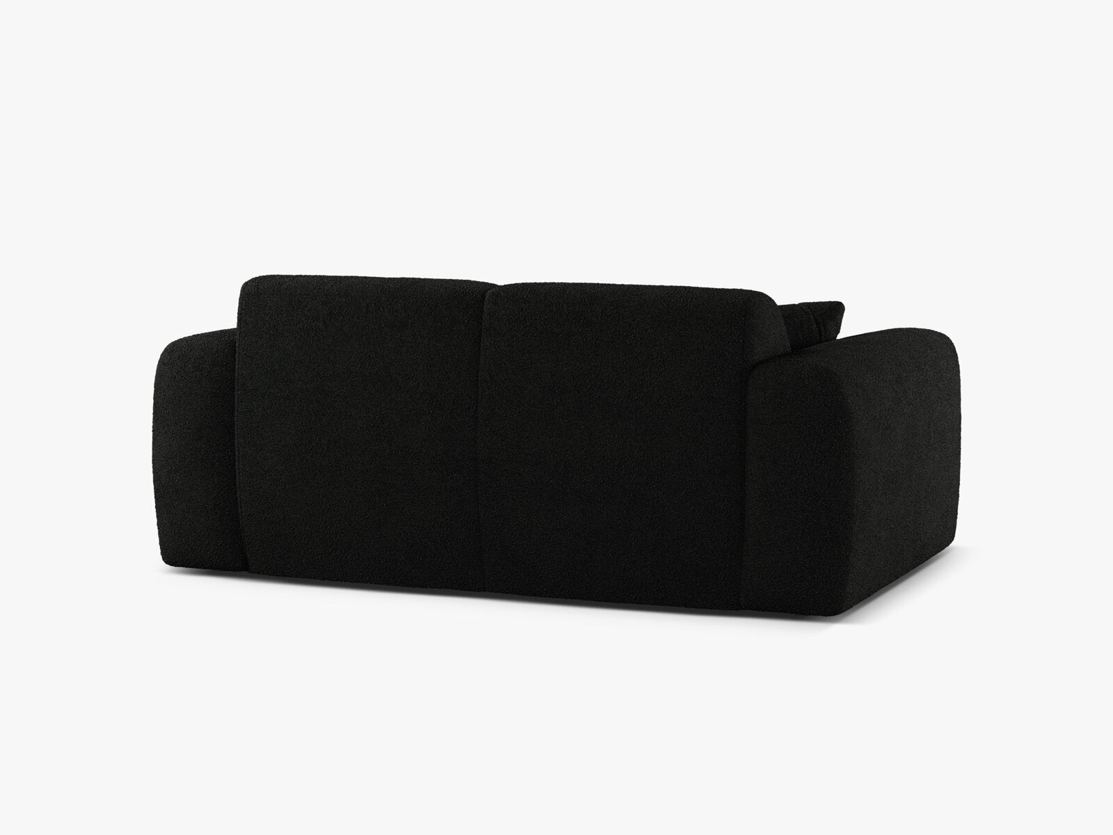 Micadoni Sofa Molino 2-Sitzer Boucle Baloo Schwarz