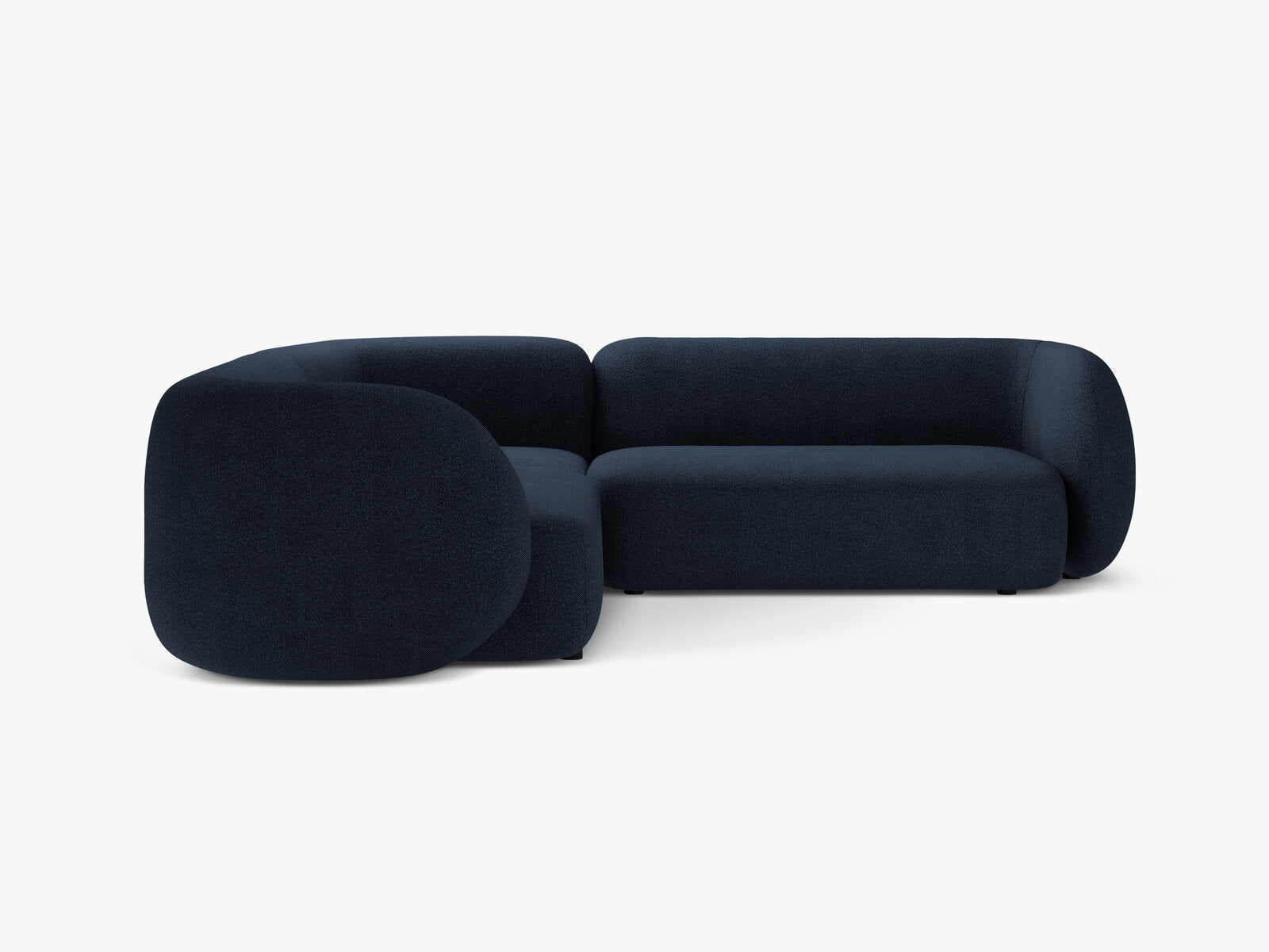 Micadoni Ecksofa Kate 5-Sitzer Boucle Dunkelblau