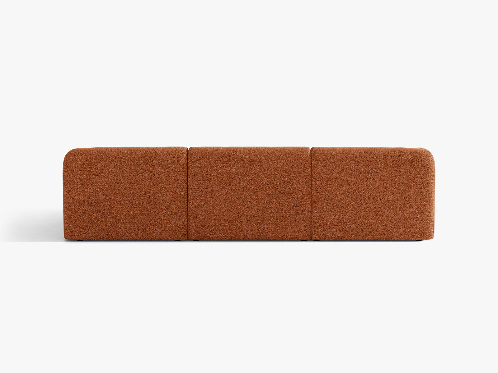 Micadoni Ecksofa Miley 4-Sitzer Rechts Boucle Baloo Terrakotta