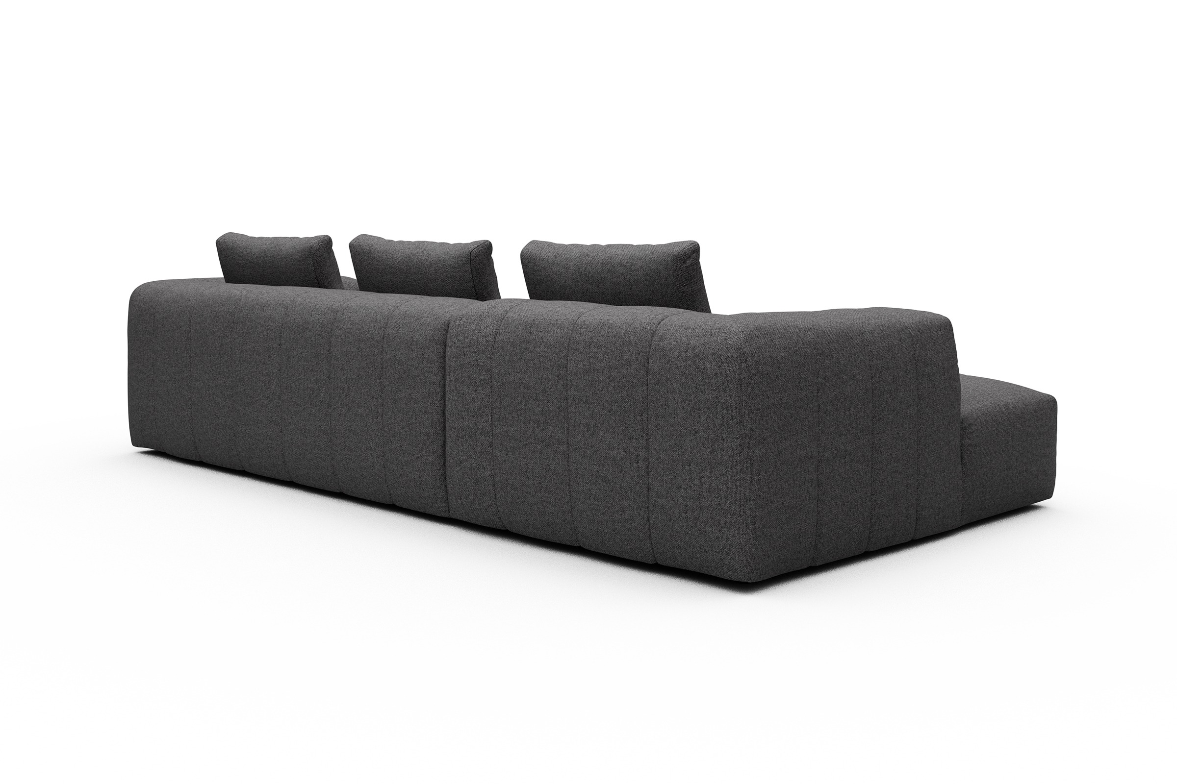 Ecksofa Hugo 2,5-Sitzer Armlehne rechts mit Chaiselongue Sama-Antracite