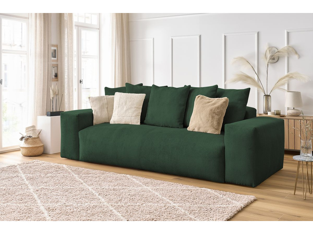 Bobochic Voltaire Sofa 3-Sitzer 280 × 124 cm Cordsamt Grün