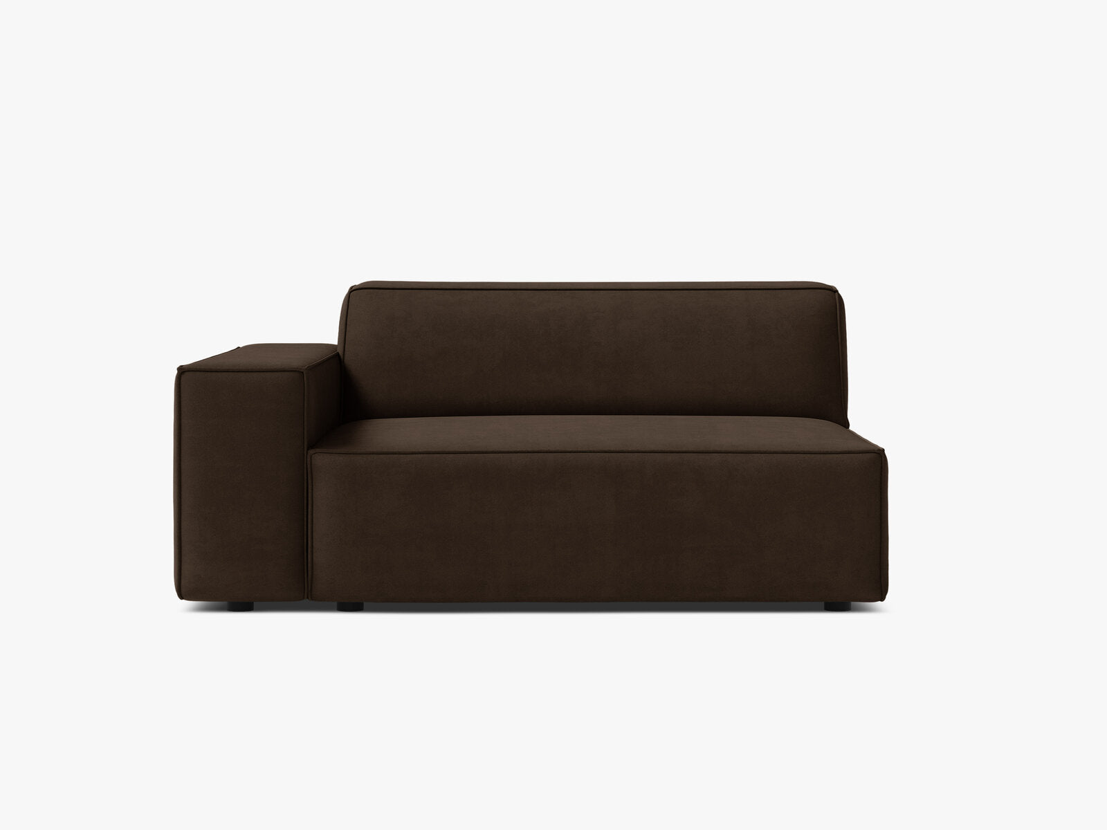 Micadoni Jodie Sofamodul XL Links Samt Bluvel Dunkelbraun