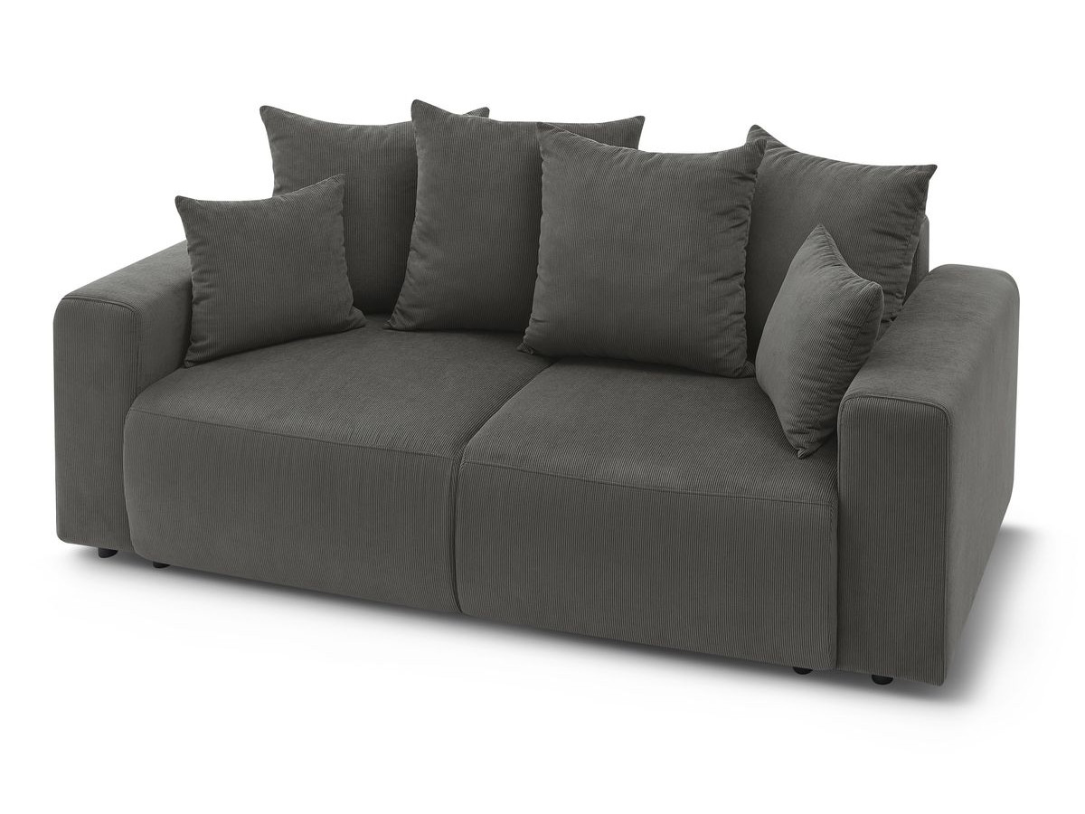Bobochic Envy Sofa 2-Sitzer Cordsamt Dunkelgrau