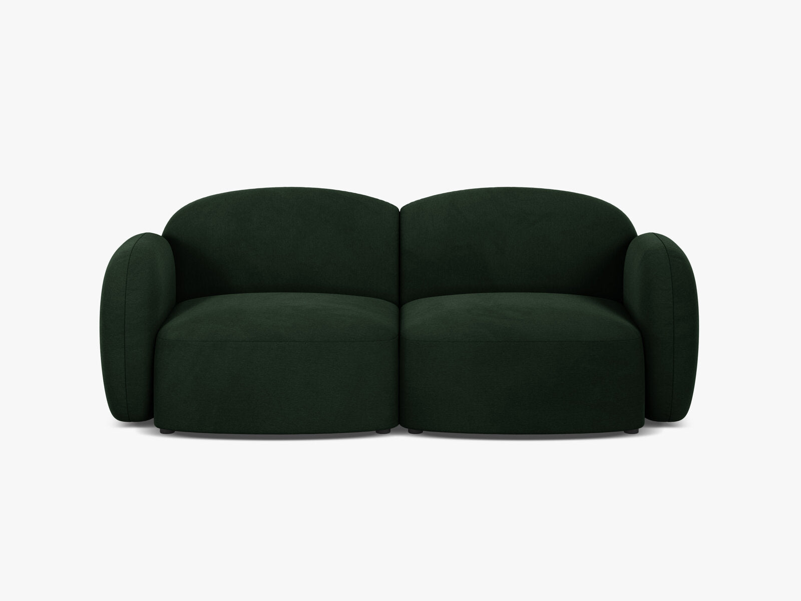 Micadoni Sofa Blair 2-Sitzer Samt Casino Flaschengrün