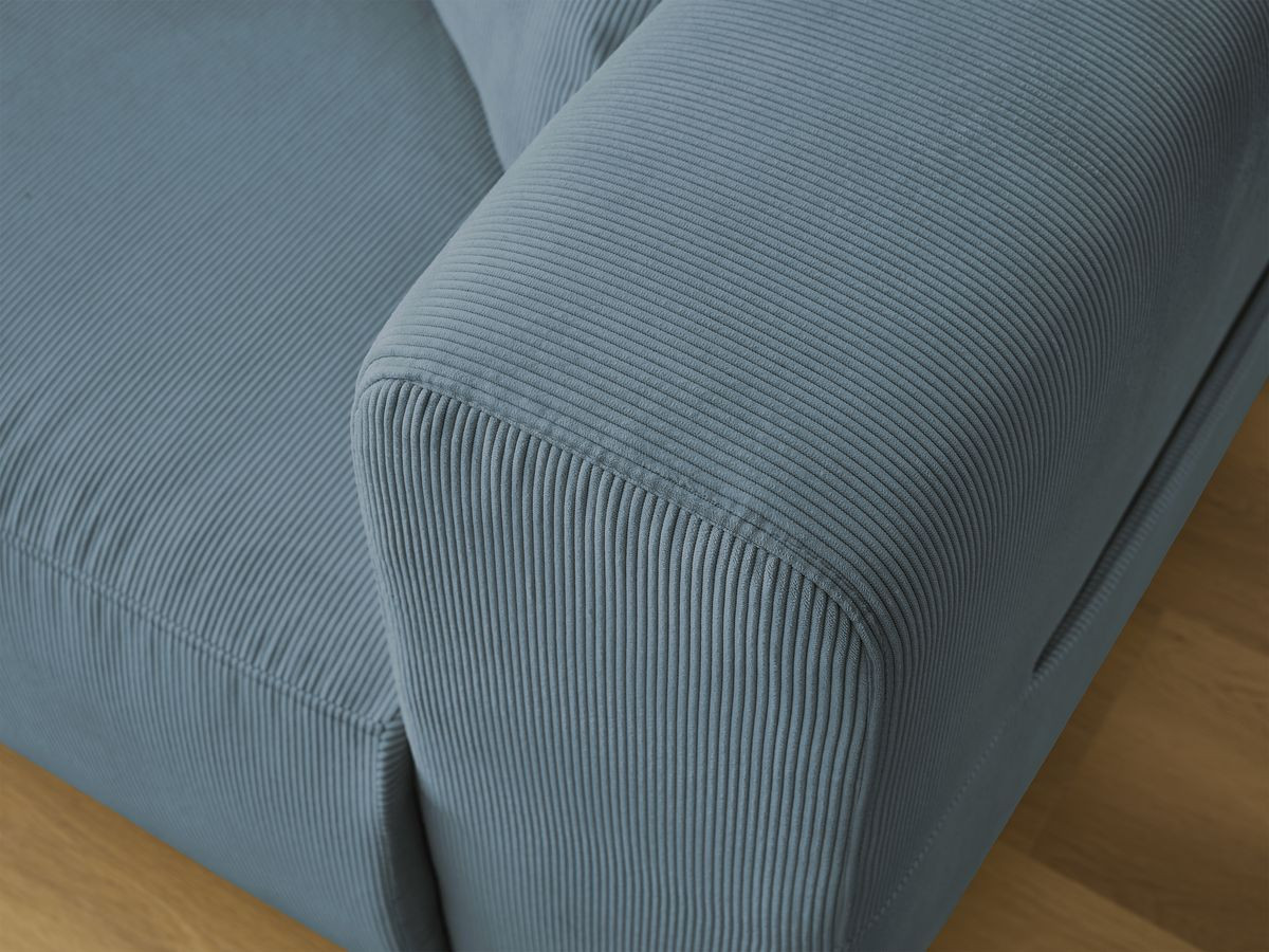 Bobochic Sidonie Sofa 3-Sitzer Cordsamt Blau