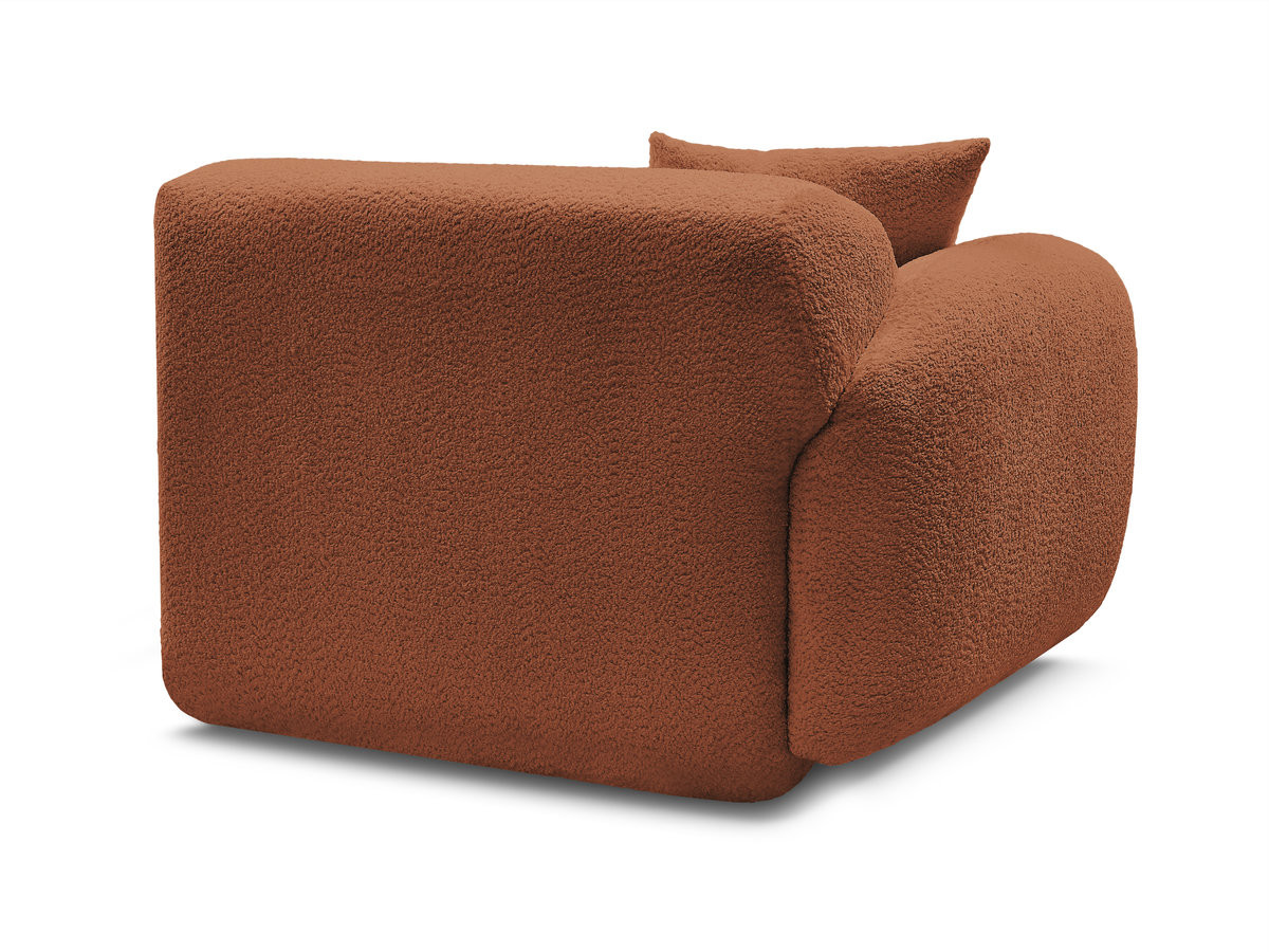 Bobochic Anda Sofamodul 1-Sitzer 104 × 103 cm Chenille Orange Ecke links