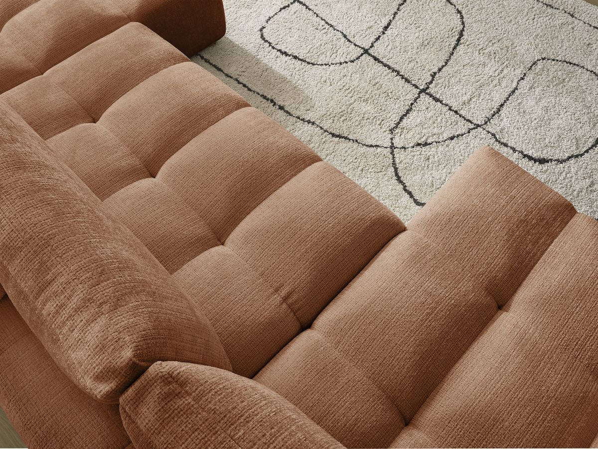 Bobochic Anakin Wohnlandschaft, 3 Kissen Strukturstoff Orange