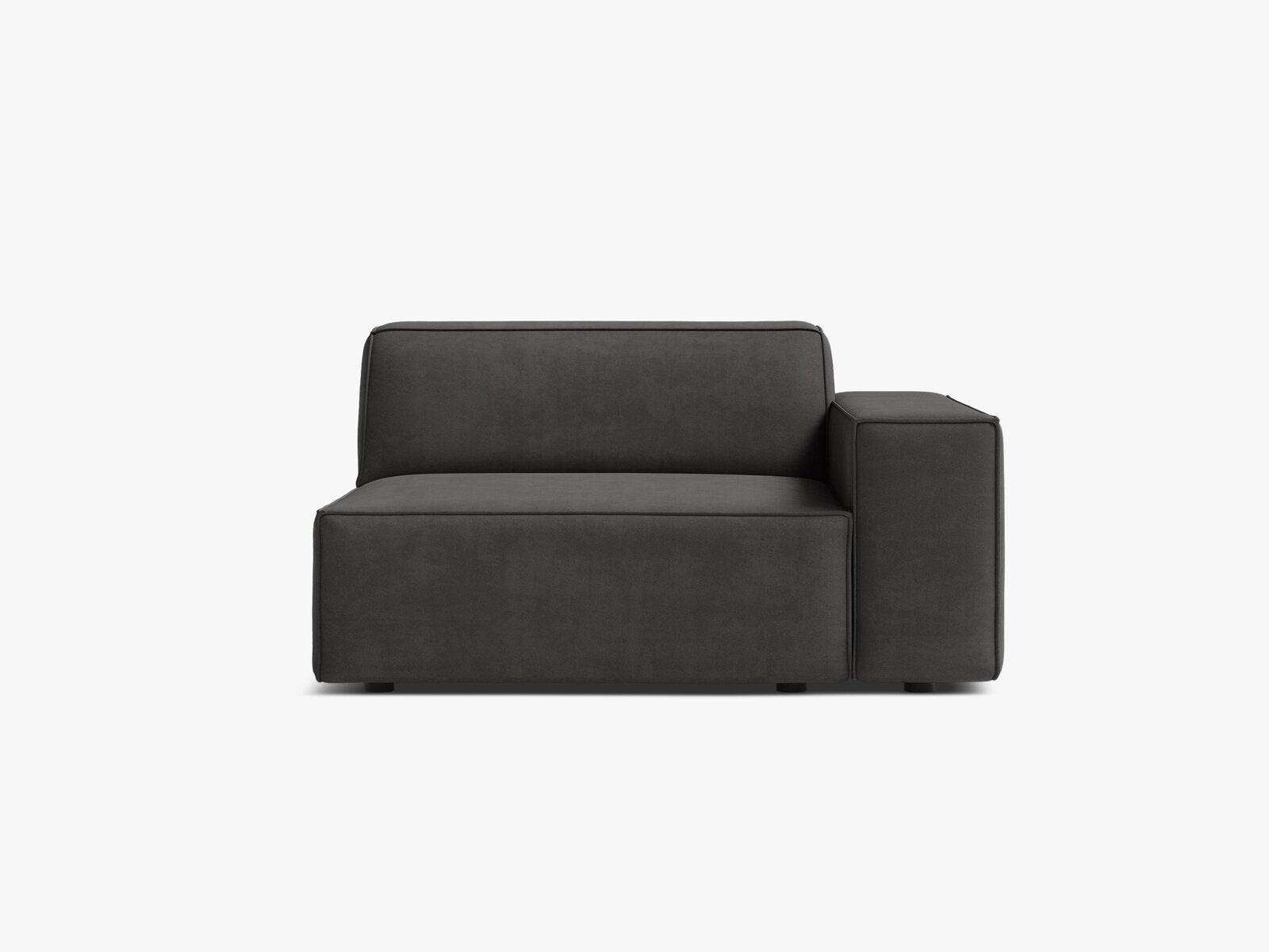 Micadoni Jodie Sofamodul Rechts Samt Bluvel Grau