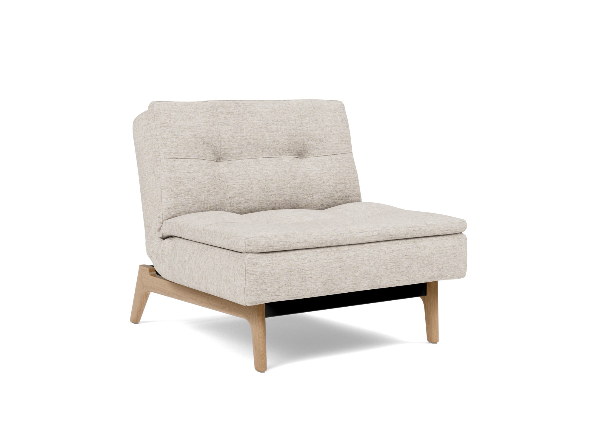 Sessel Dublexo Chenille Yuveno 470-Natural Beine Eiche