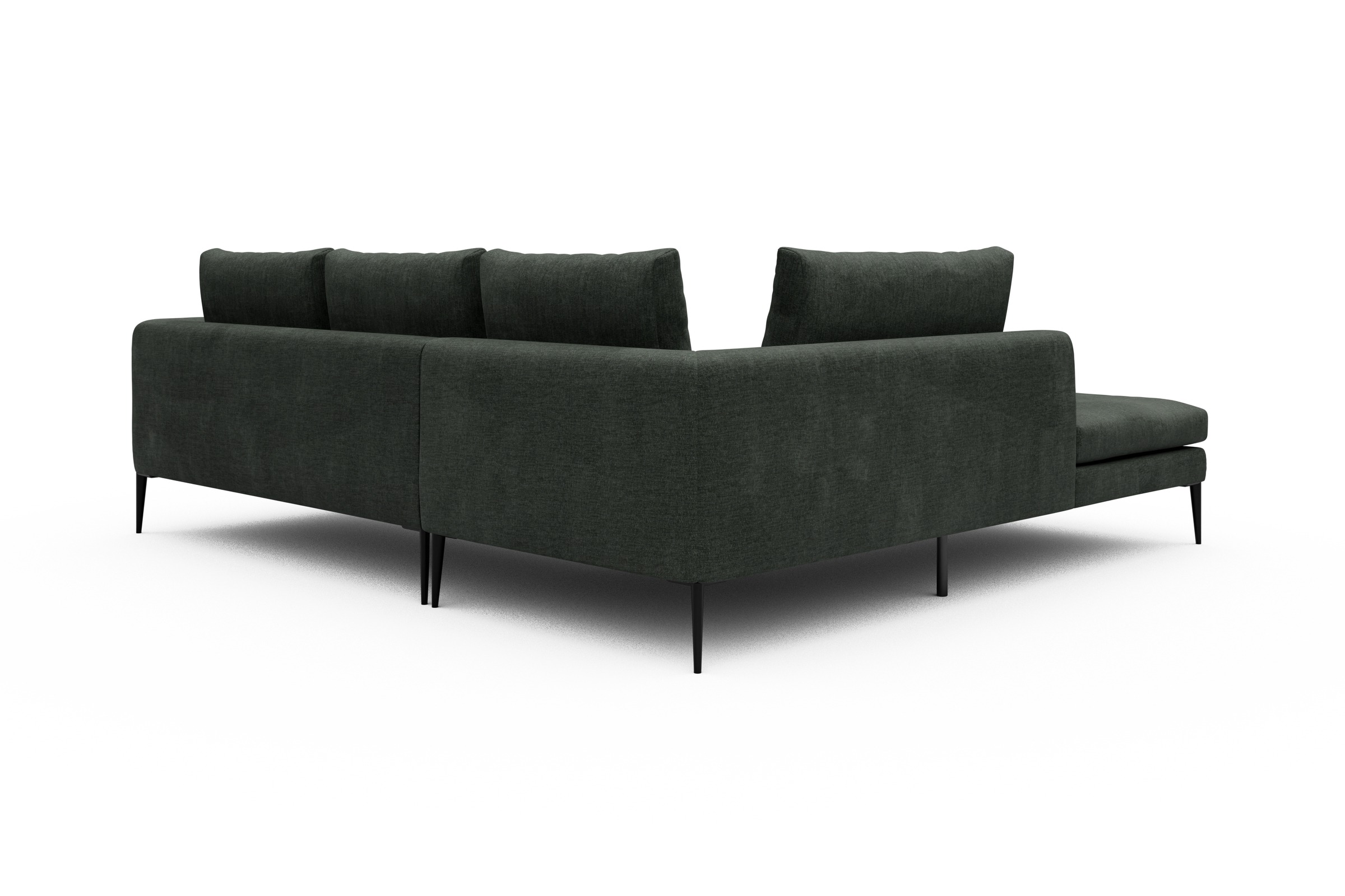 Ecksofa Paul Relax-Ecke links mit 2-Sitzer Aivi-Pine-Green