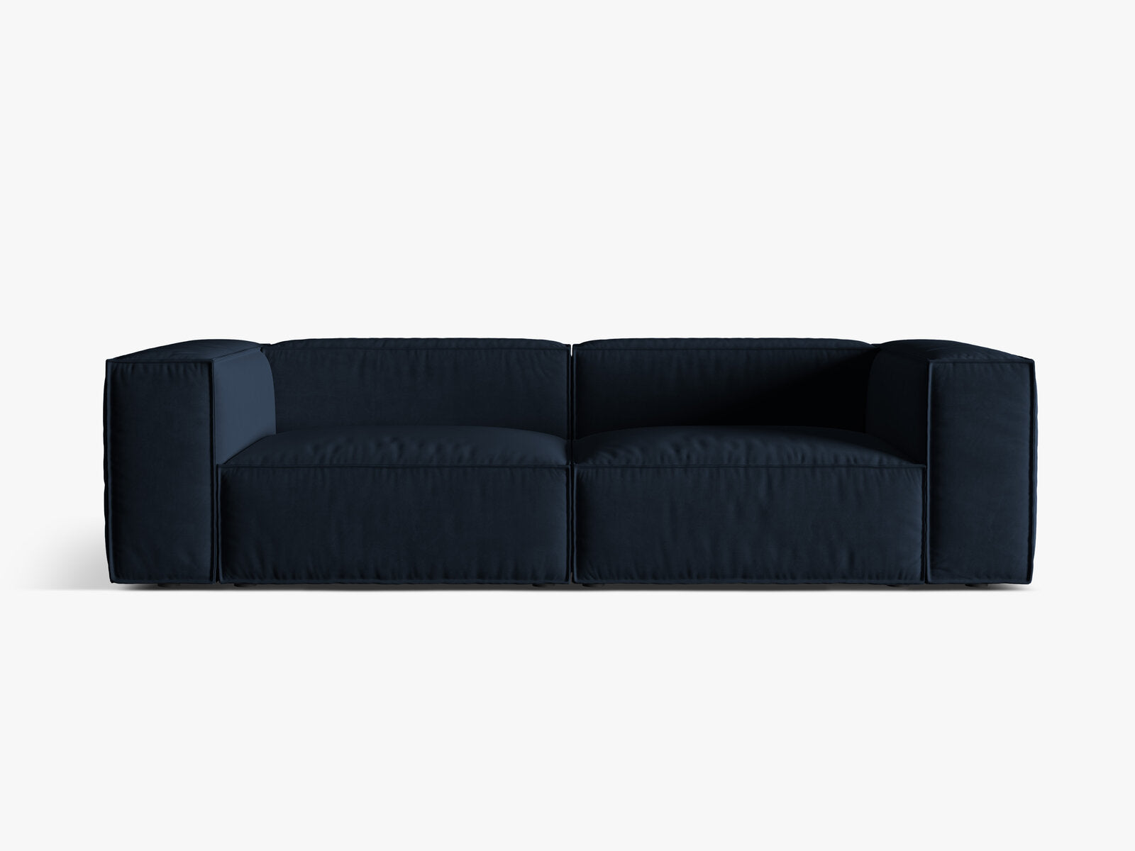 Micadoni Sofa Nuria 4-Sitzer Samt Dunkelblau