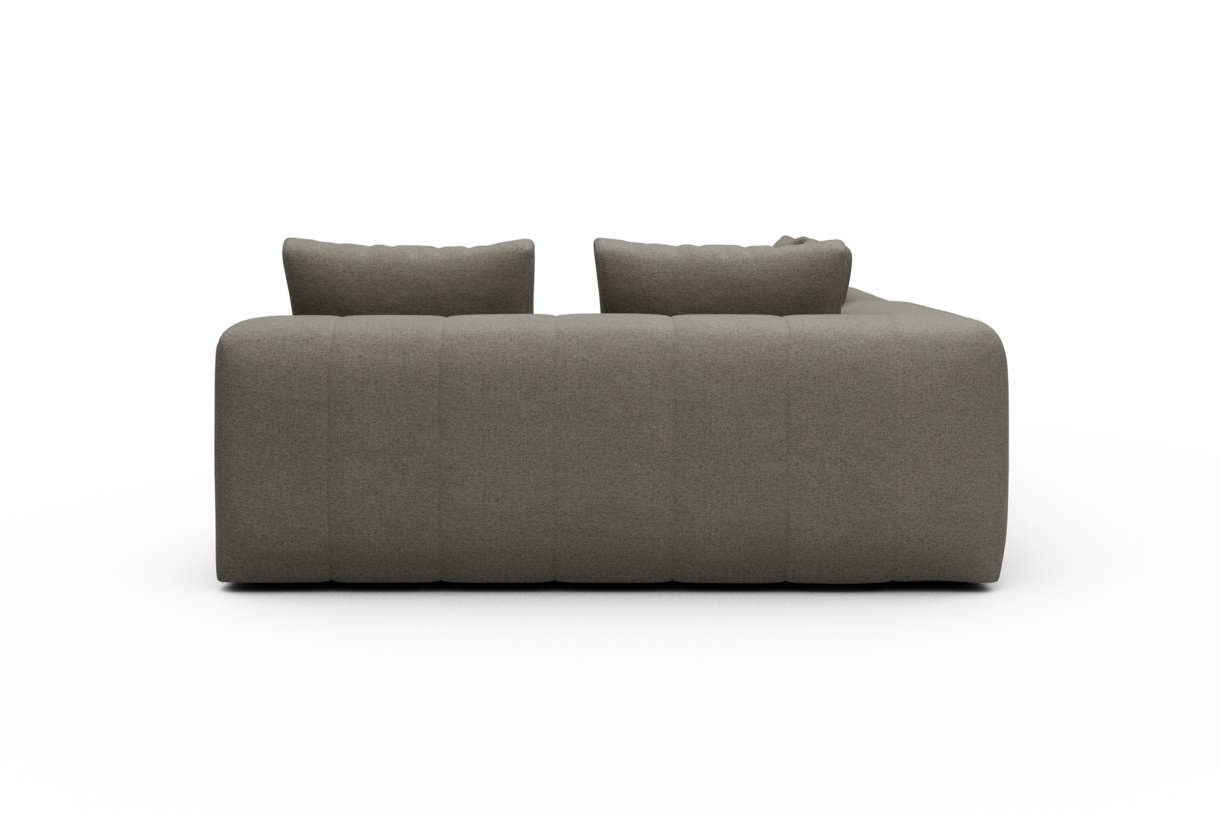 Ecksofa Hugo 2x 2,5-Sitzer Armlehne links Denari-Warm-Grey