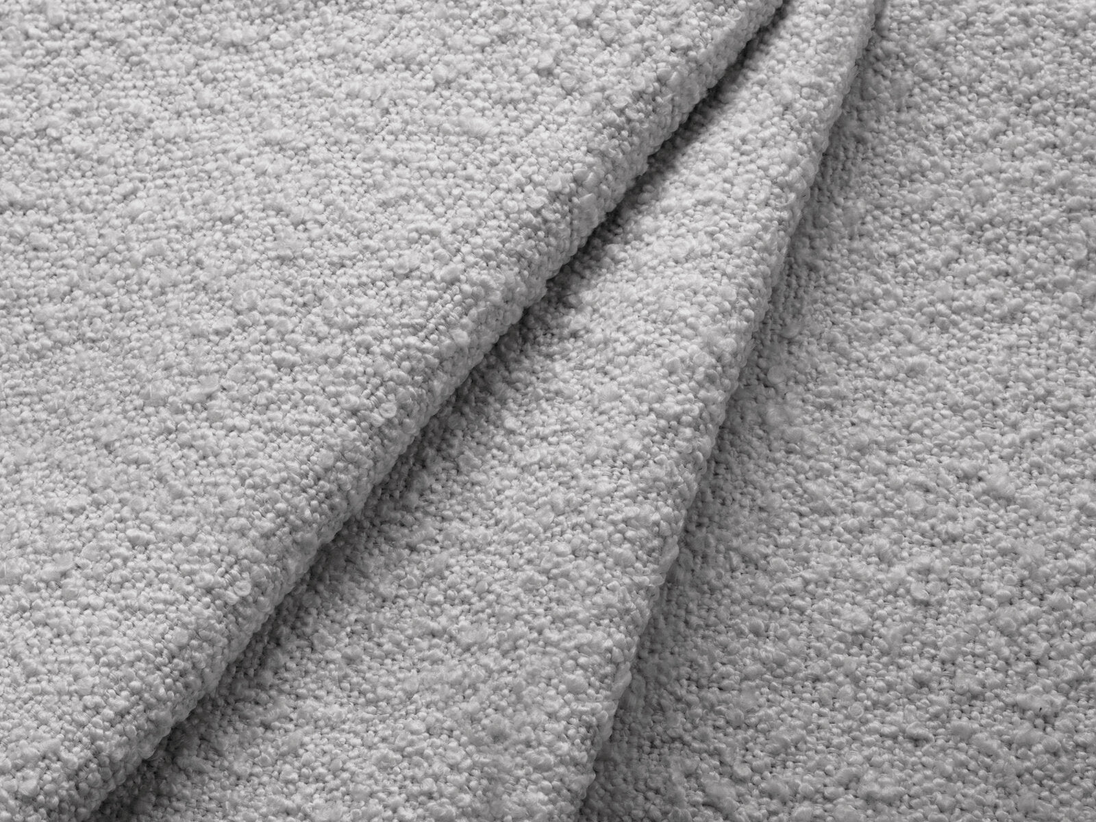 Micadoni Modulares Ecksofa Lupine 4-Sitzer mittelgroß Rechts Boucle Baloo Hellgrau