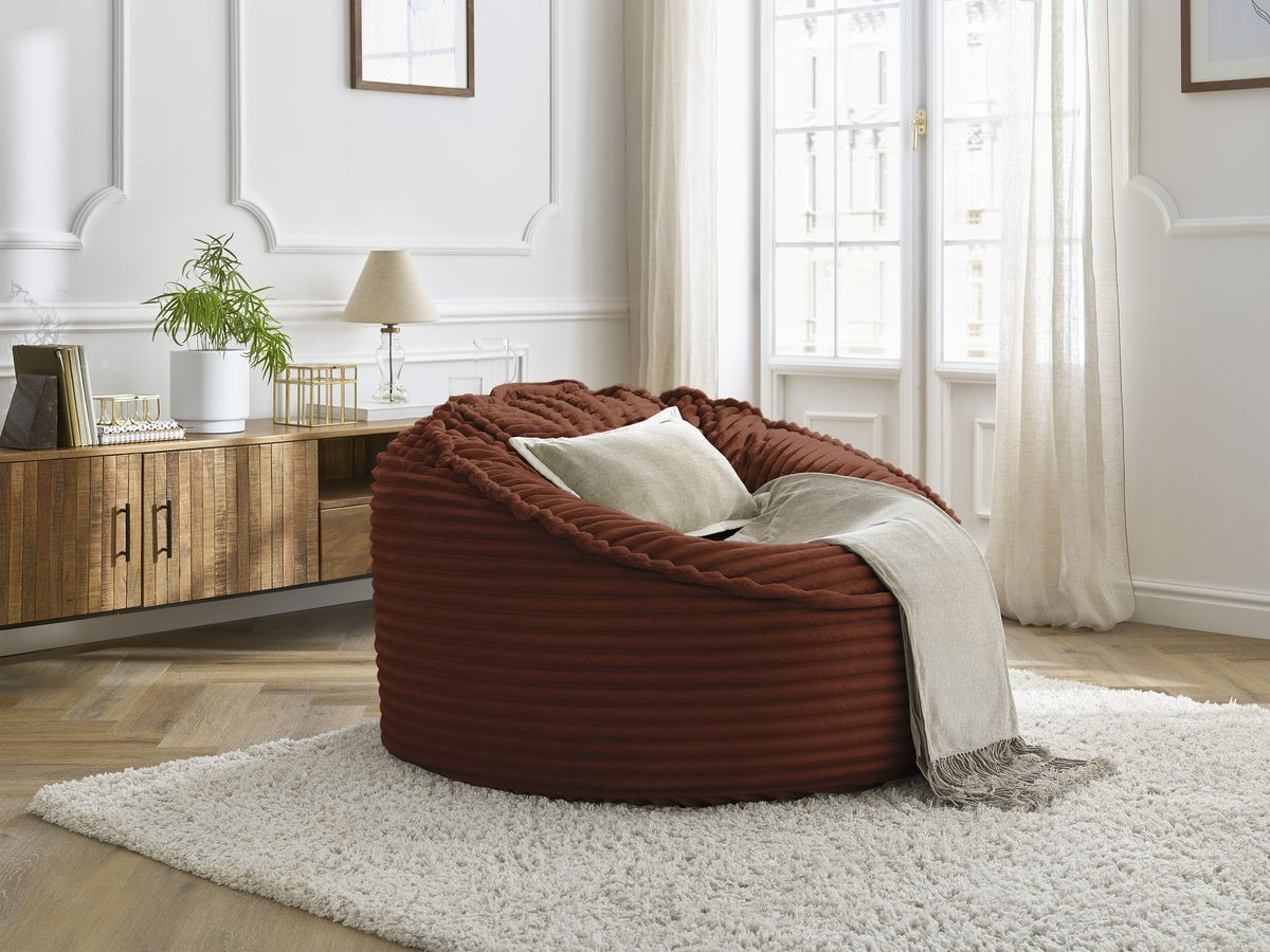 Bobochic Socrate Pouf Breitcord weich Orange