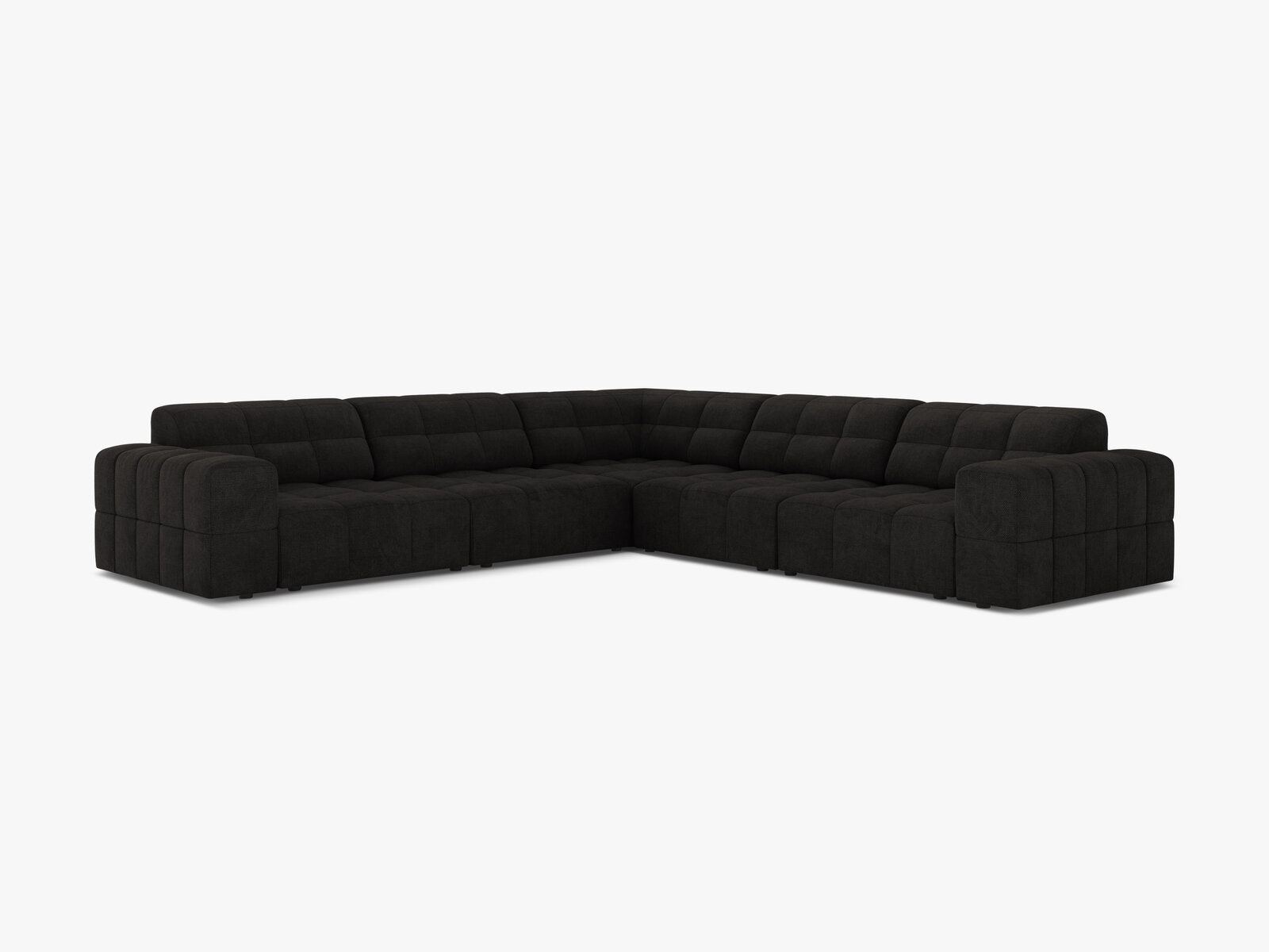 Micadoni Jennifer Symmetrisches Ecksofa Chenille Eden Anthrazit
