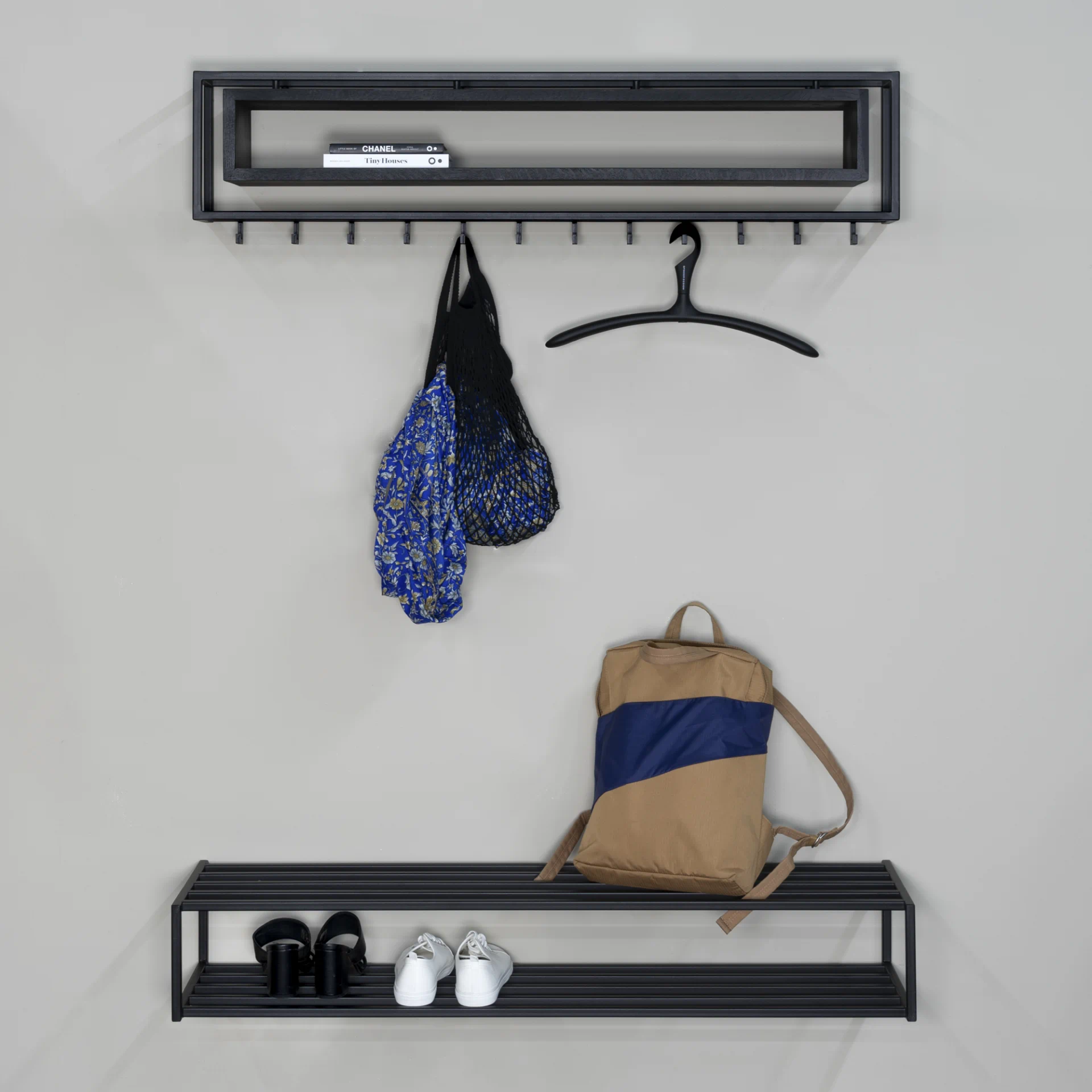 Spinder Design School 120 Wandgarderobe Schwarz