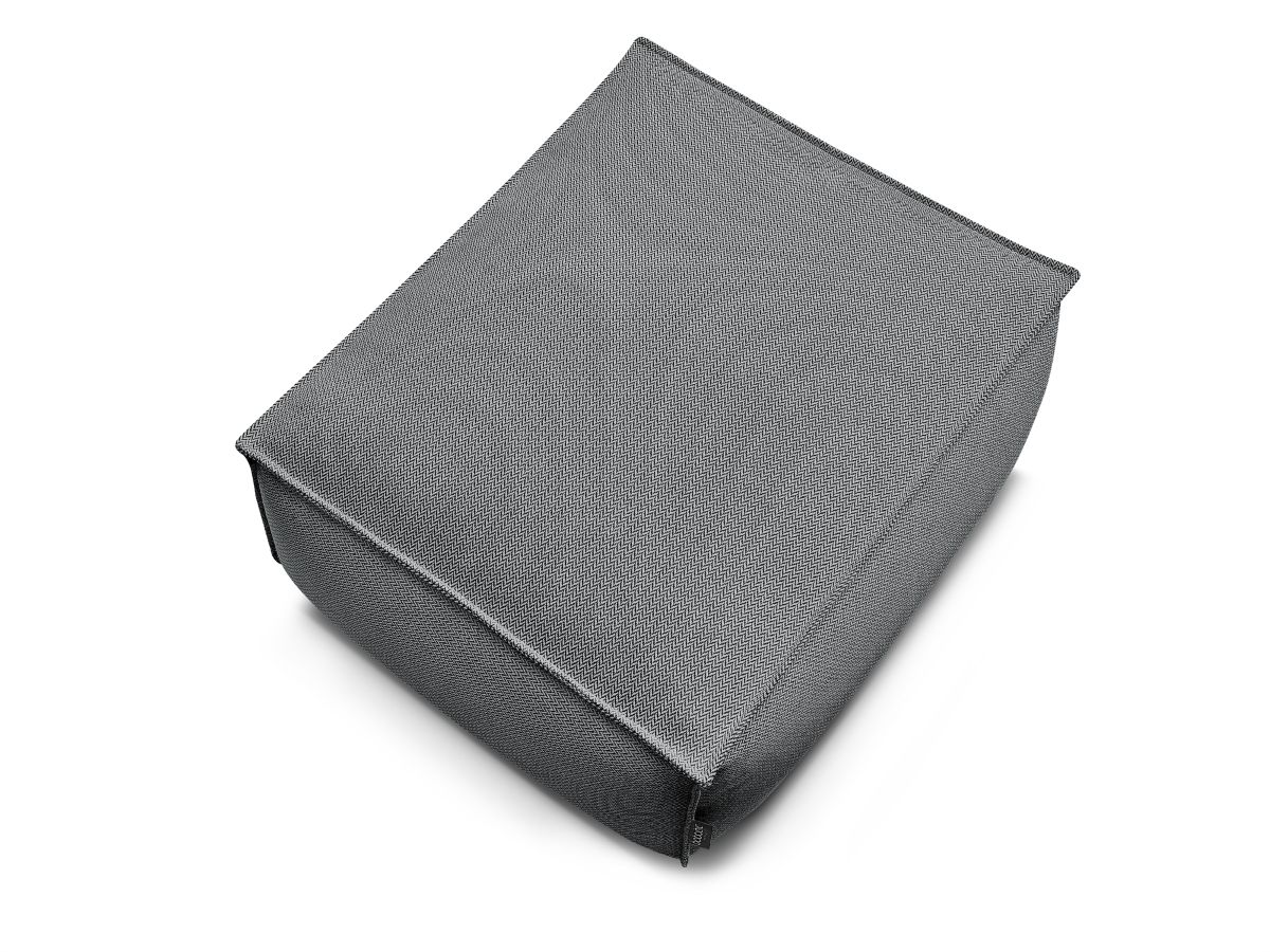 Bobochic Biarritz Pouf Melange-Stoff Schwarz