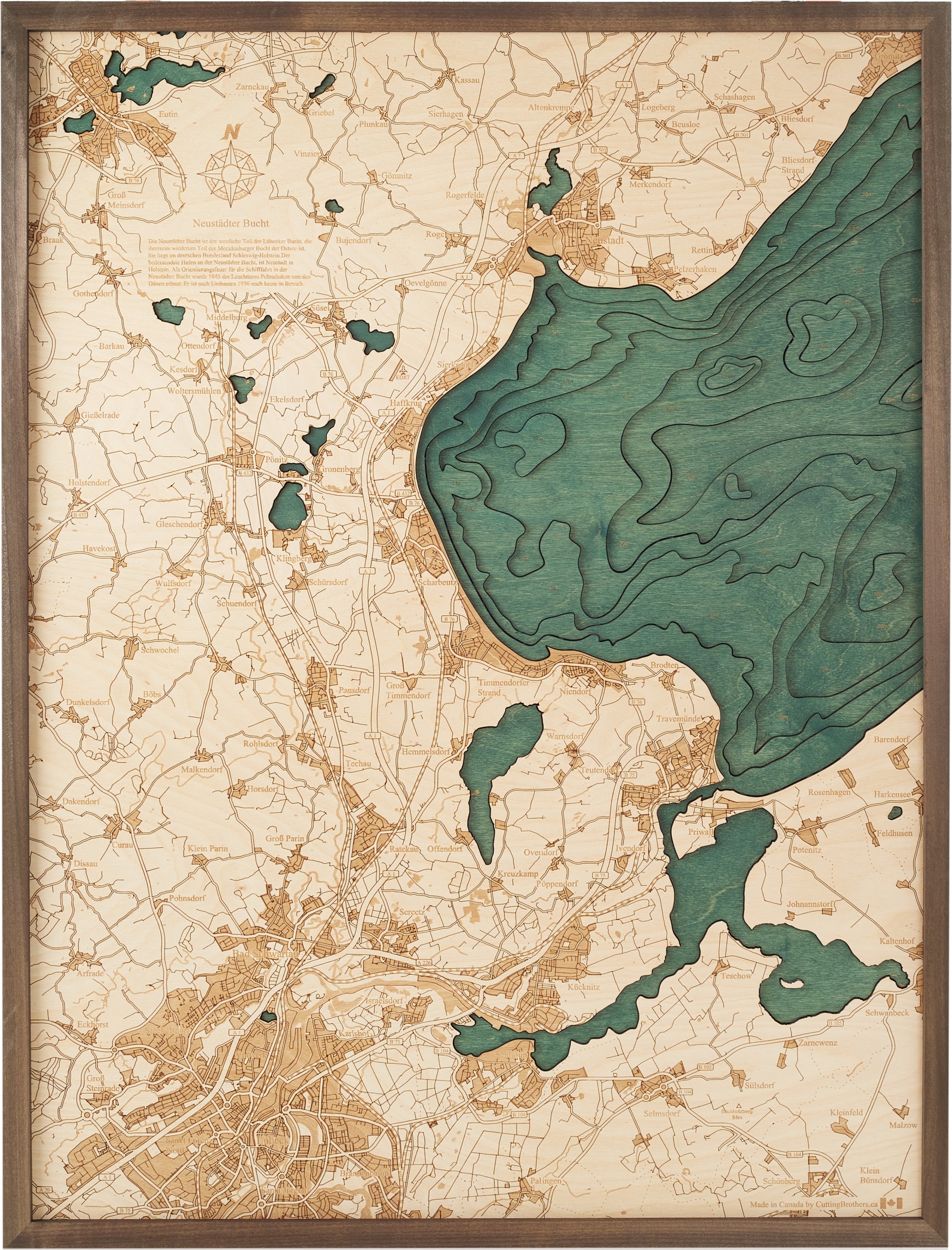 Cutting Brothers 3D Holz-Wandkarte Schottland 81 x 61 moebelfaktor