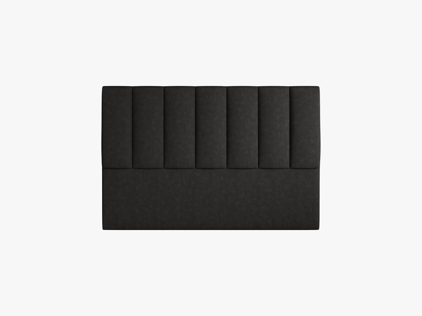 Micadoni Marl Samtiger Kopfteil 140 cm (H 95 cm) Strukturierter Stoff Liberty Schwarz 140x95