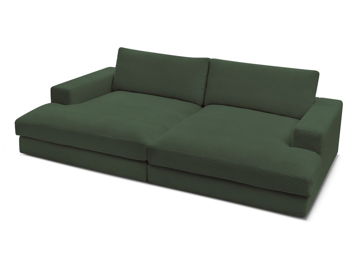 Bobochic Leonard Sofa 4-Sitzer 274 × 159 cm Cordsamt Dunkelgrün