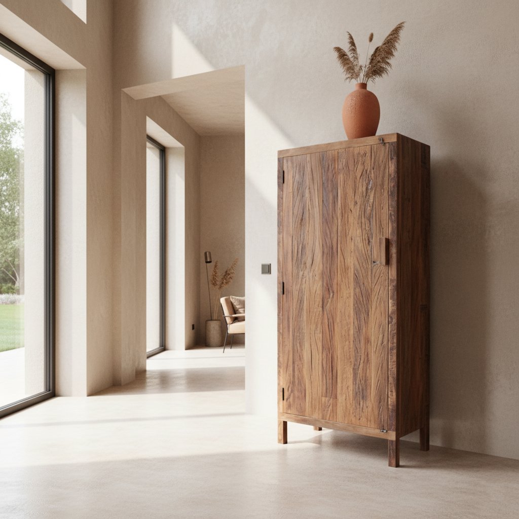Raw Materials Schrank Teak Recyclingholz 180cm
