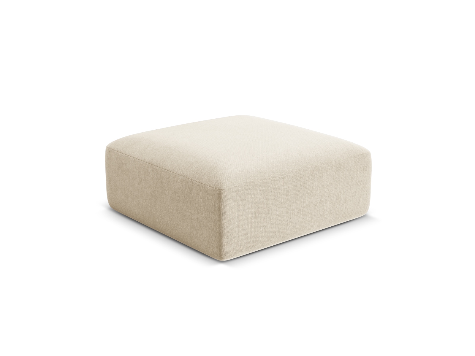 Cosmopolitan Design Pouf Campi Samt Vogue Helles Beige