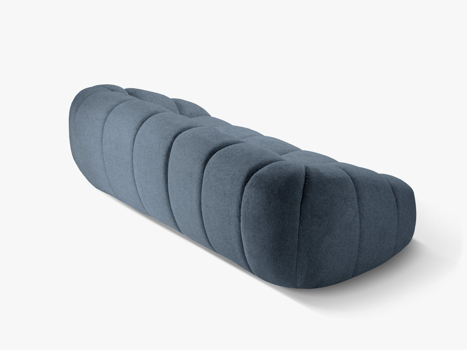 Micadoni Sofa Diana 4-Sitzer Strukturierter Samtstoff Jeansblau