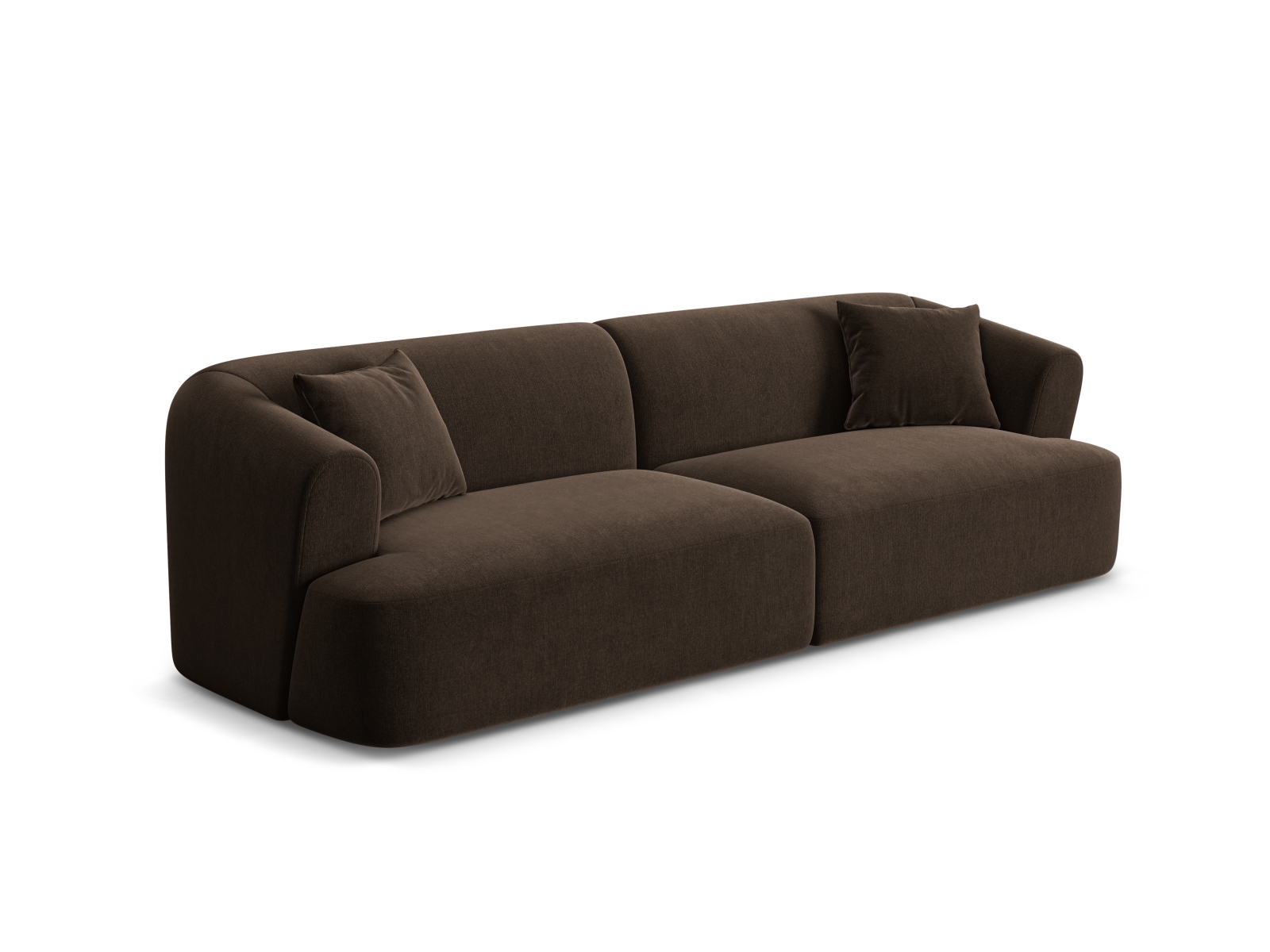 Cosmopolitan Design Sofa Campi 4-Sitzer Samt Vogue Schokolade