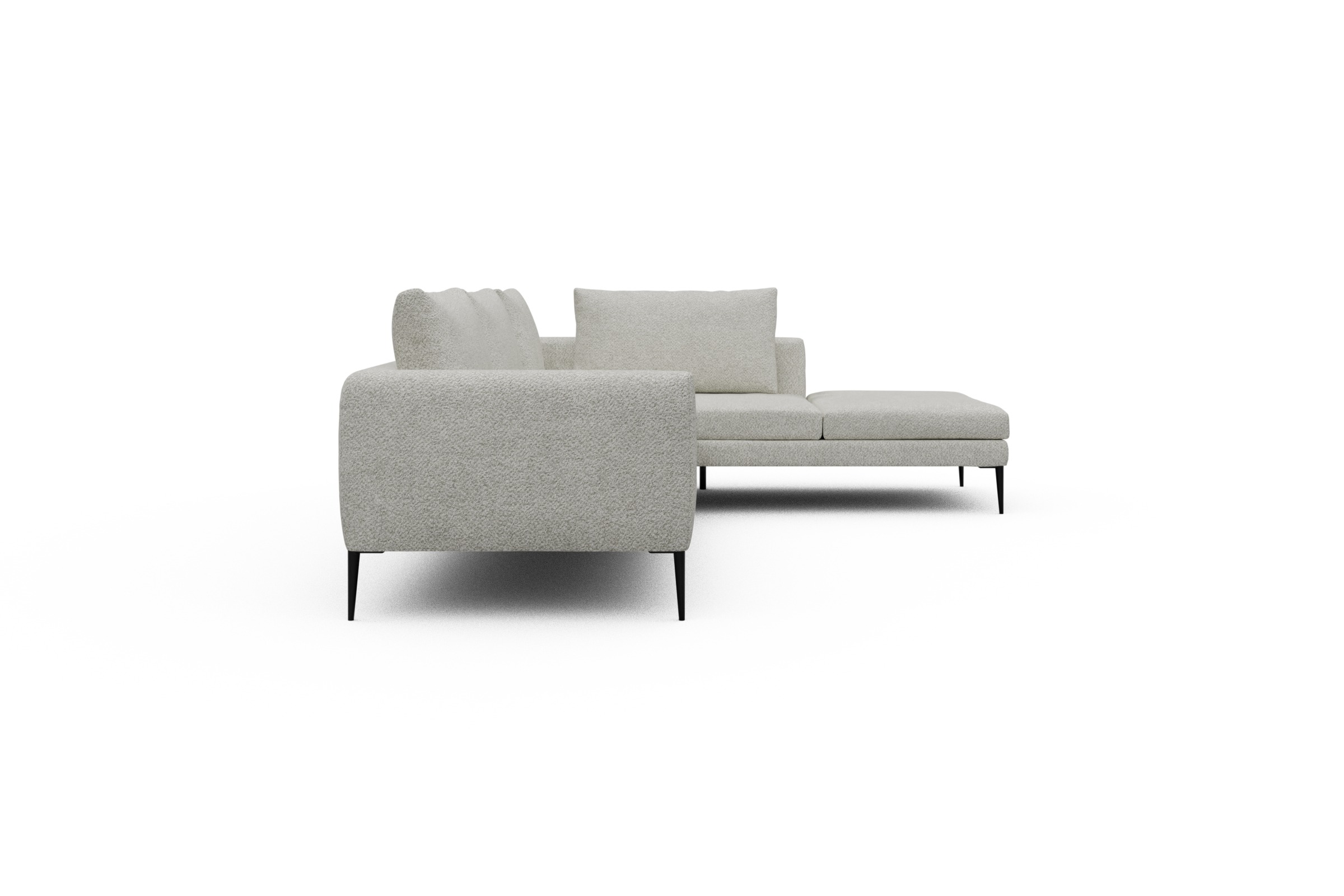 Ecksofa Paul Relax-Ecke links mit 3-Sitzer Vanora-Warm-Sand