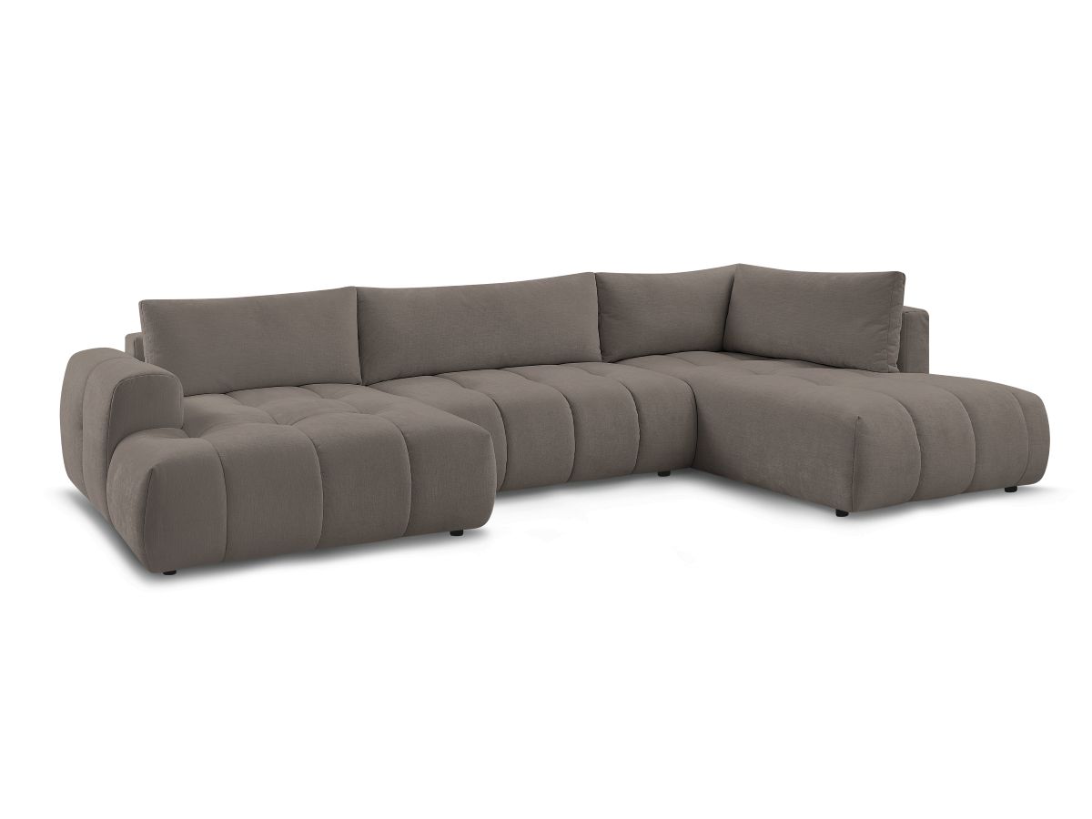 Bobochic Fuji Wohnlandschaft Stoff Taupe Ecke links