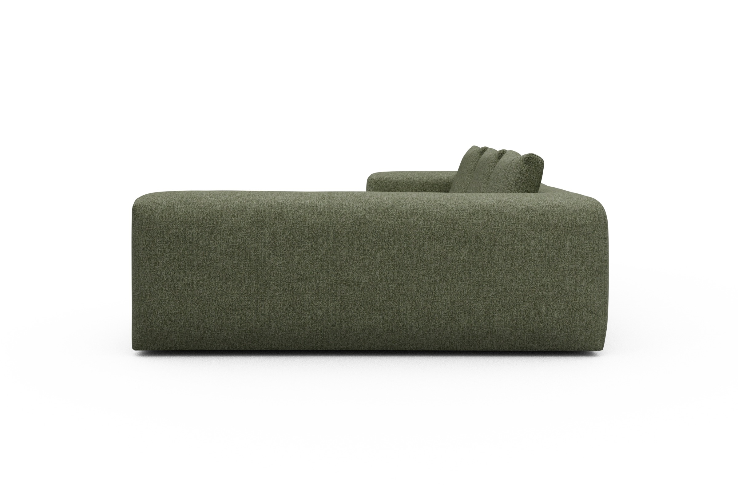Ecksofa Fred 2x 2,5-Sitzer rechts offen Carreno-Vivid-Green