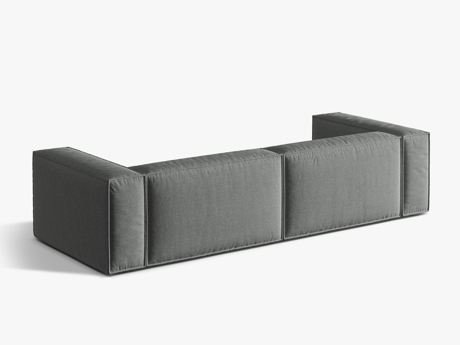 Micadoni Sofa Nuria 5-Sitzer Strukturierter Stoff Grau