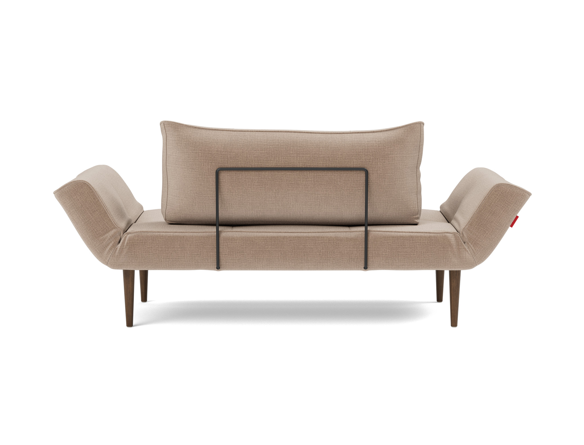 Tagesbett Zeal Chenille Esina 417-Mocha Beine Styletto Eiche dunkel