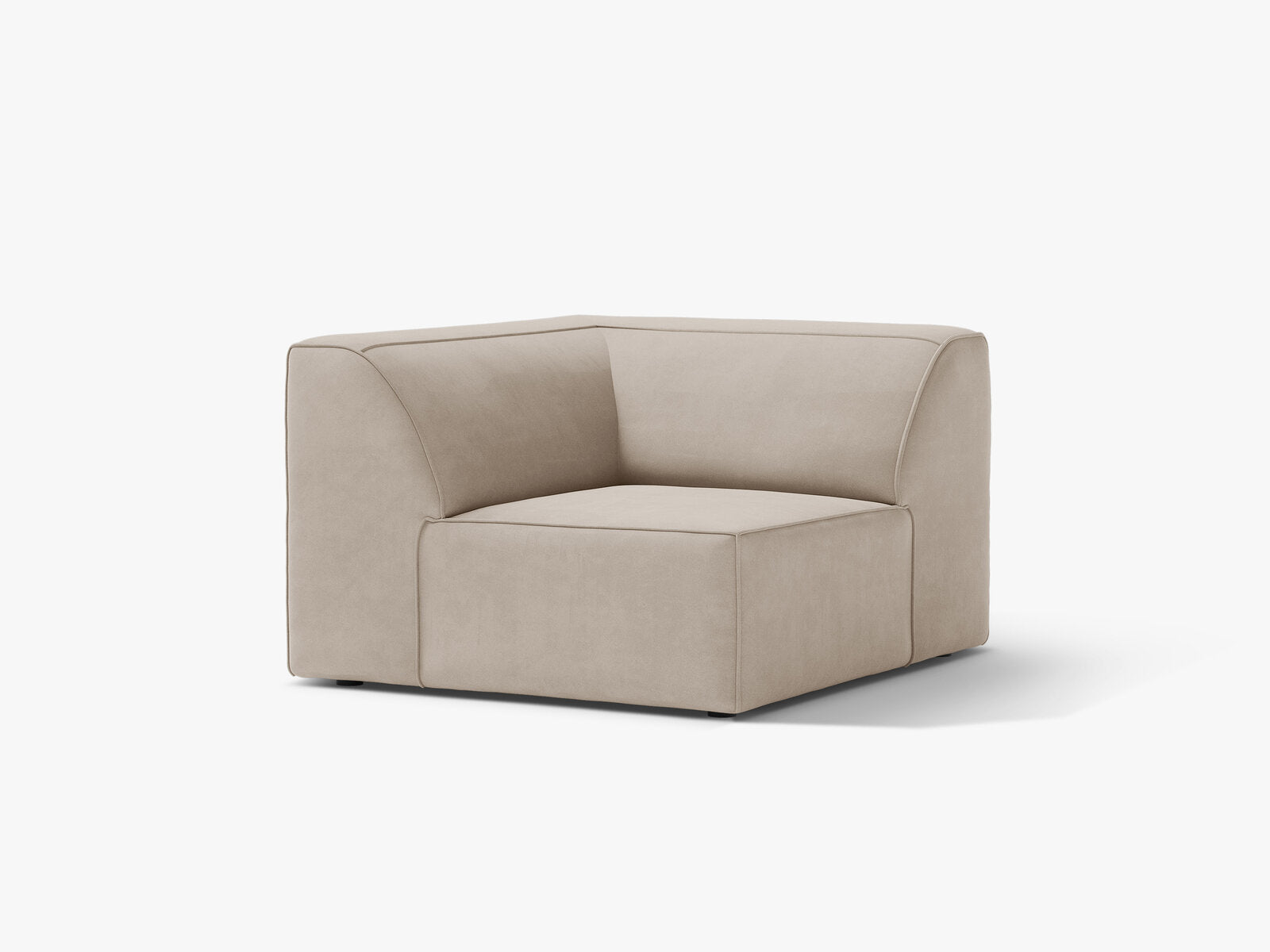 Micadoni Jodie Eckmodul Samt Bluvel Dunkelbeige