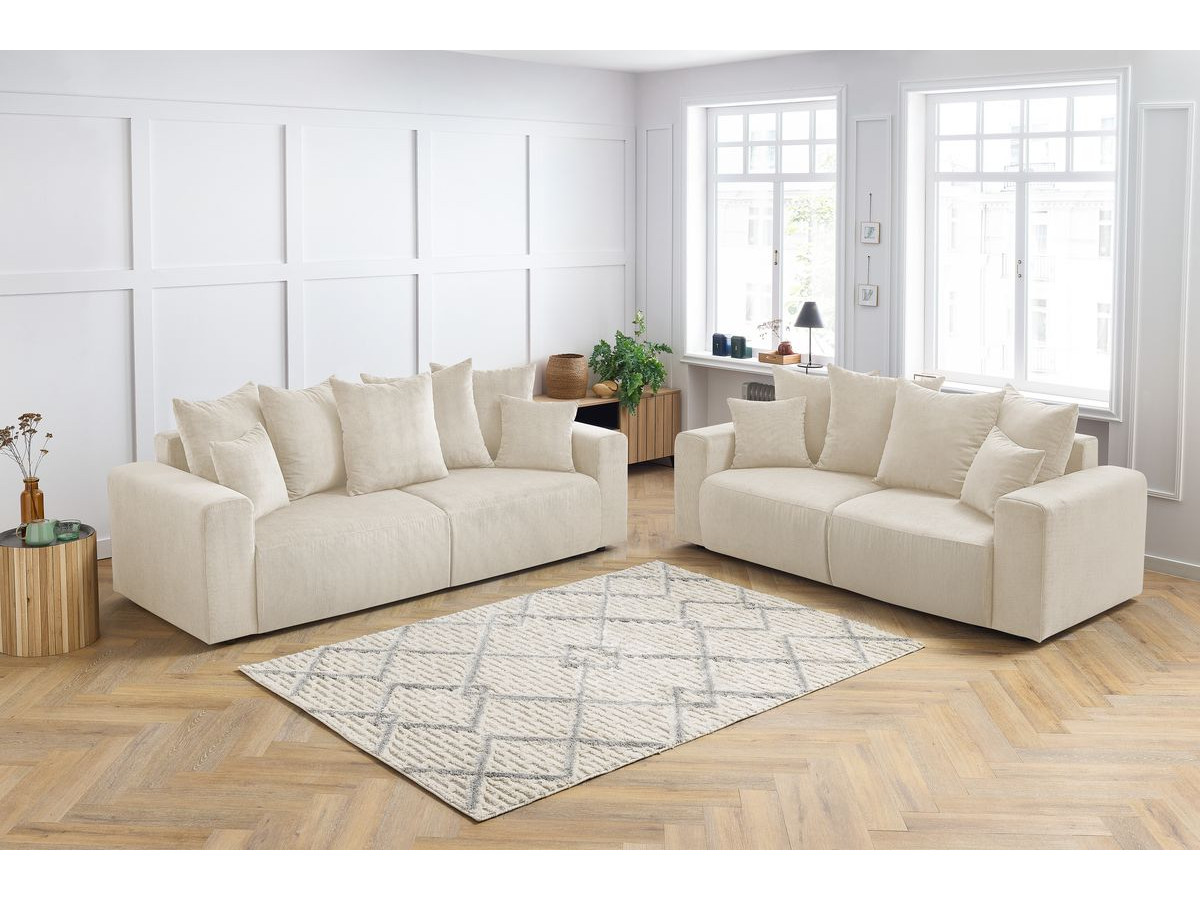 Bobochic Envy Sofa 5-Sitzer Cordsamt Beige