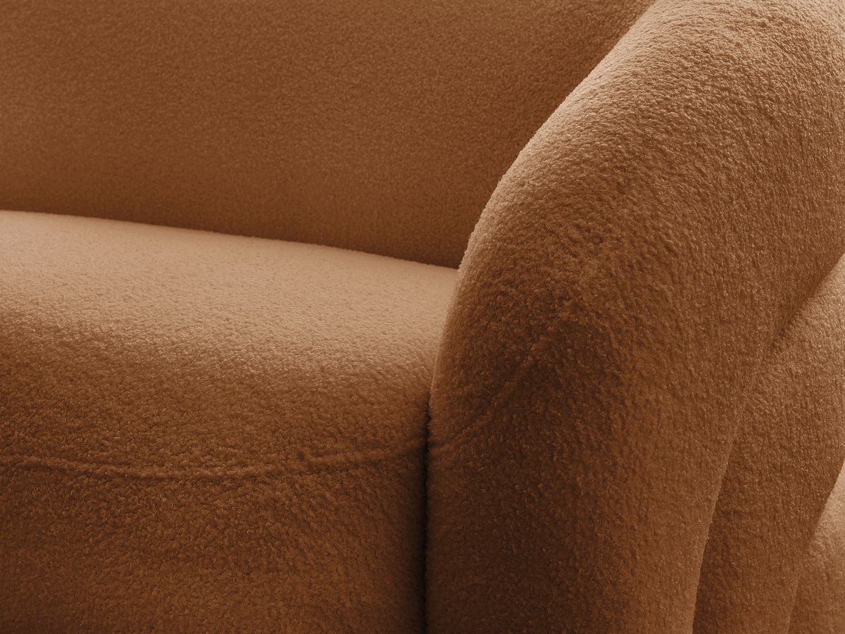 Bobochic Elina Sofa 6-Sitzer Bouclé-Stoff Orange