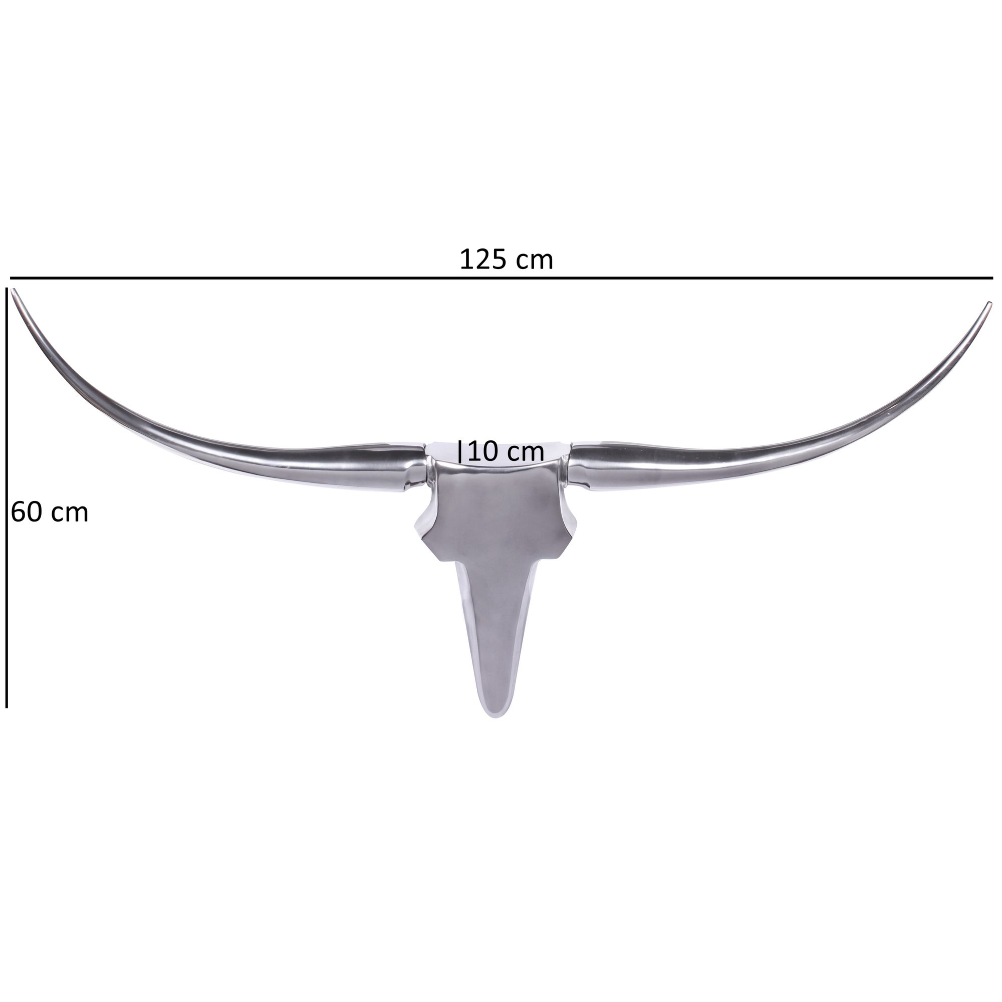 Dekogeweih Evje Aluminium Silber 125 × 10 × 60 cm
