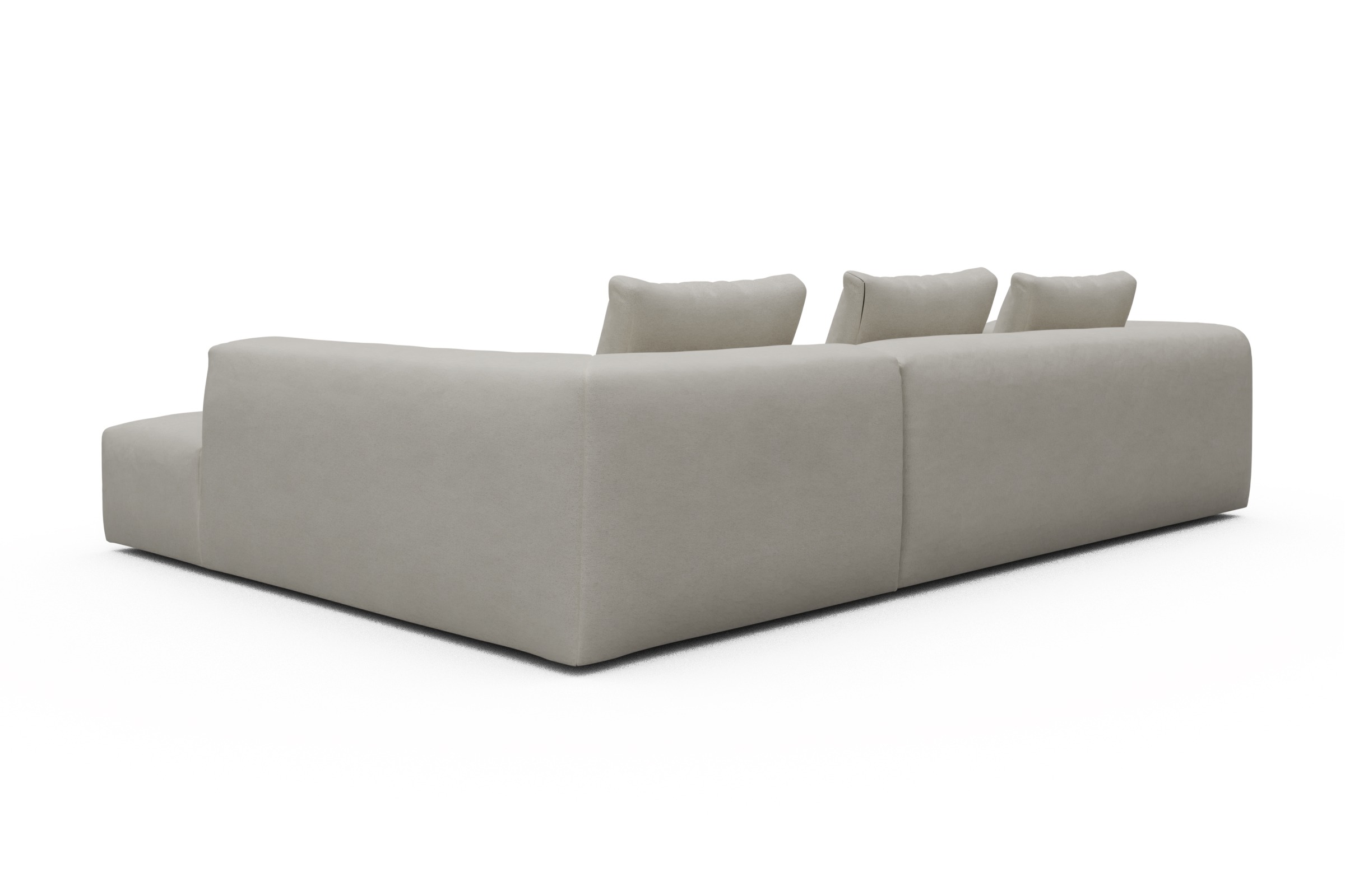 Ecksofa Fred Relax-Ecke rechts mit 2,5-Sitzer Denari-Clean-Beige